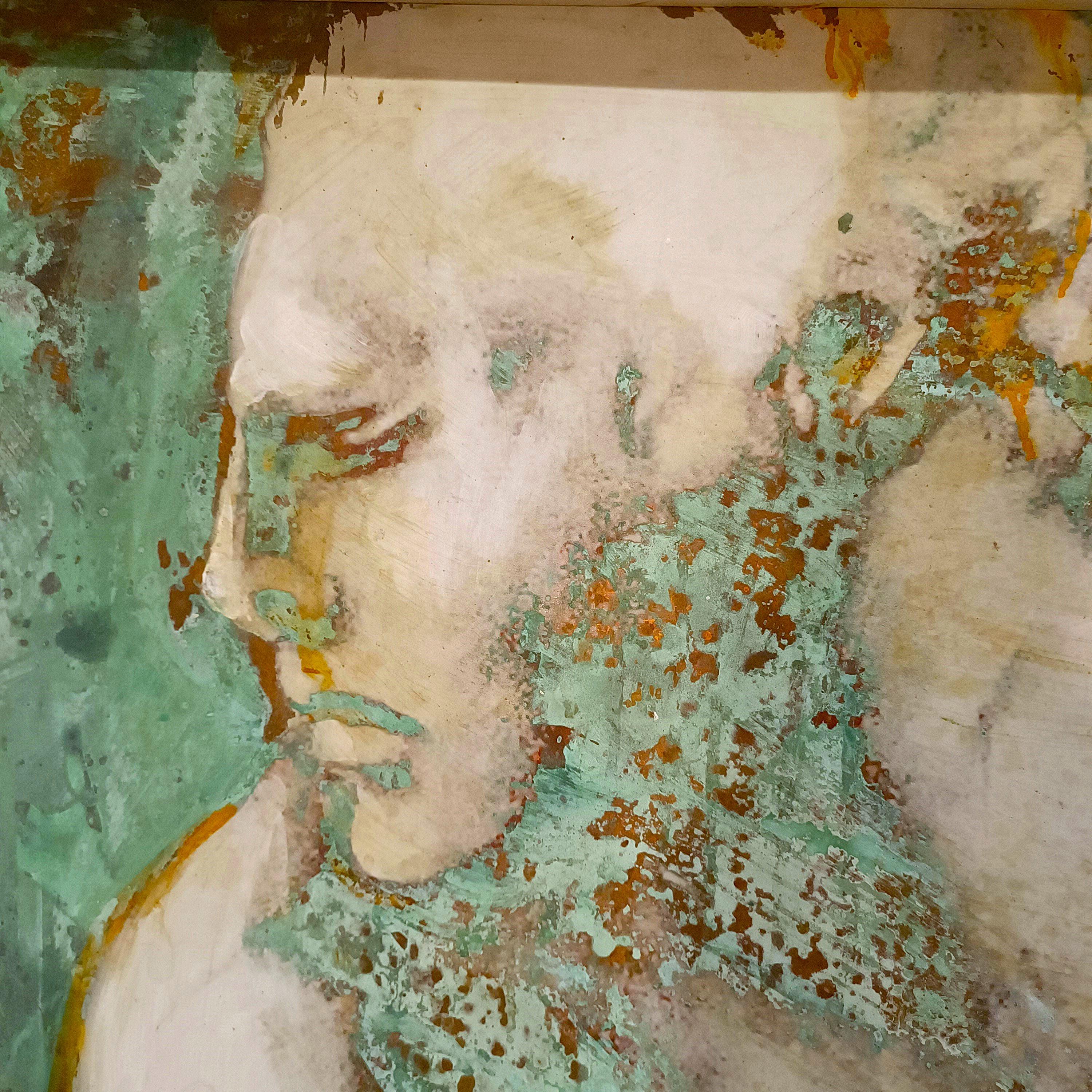 Óleo sobre cobre oxidado 