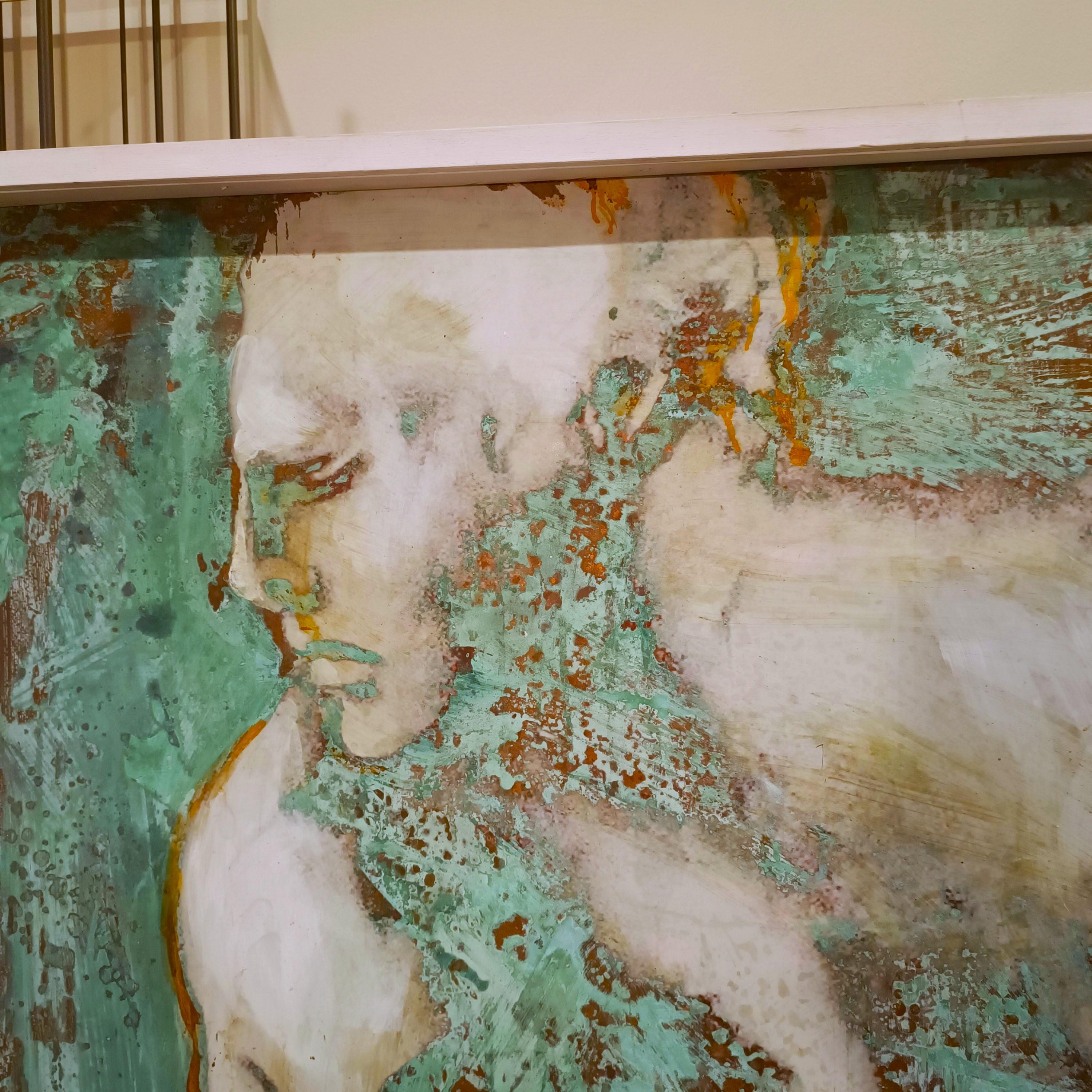 Óleo sobre cobre oxidado 