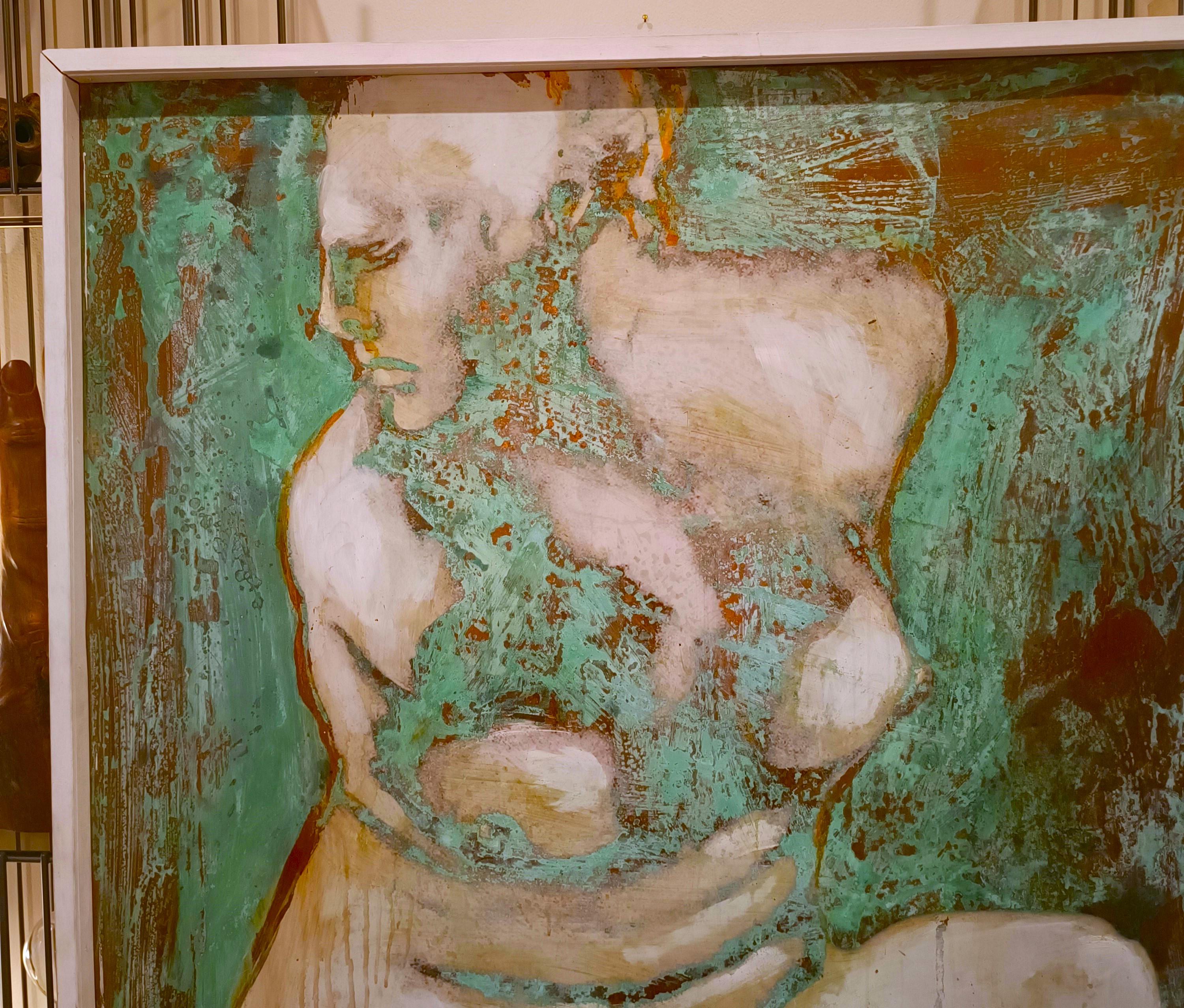 Óleo sobre cobre oxidado 