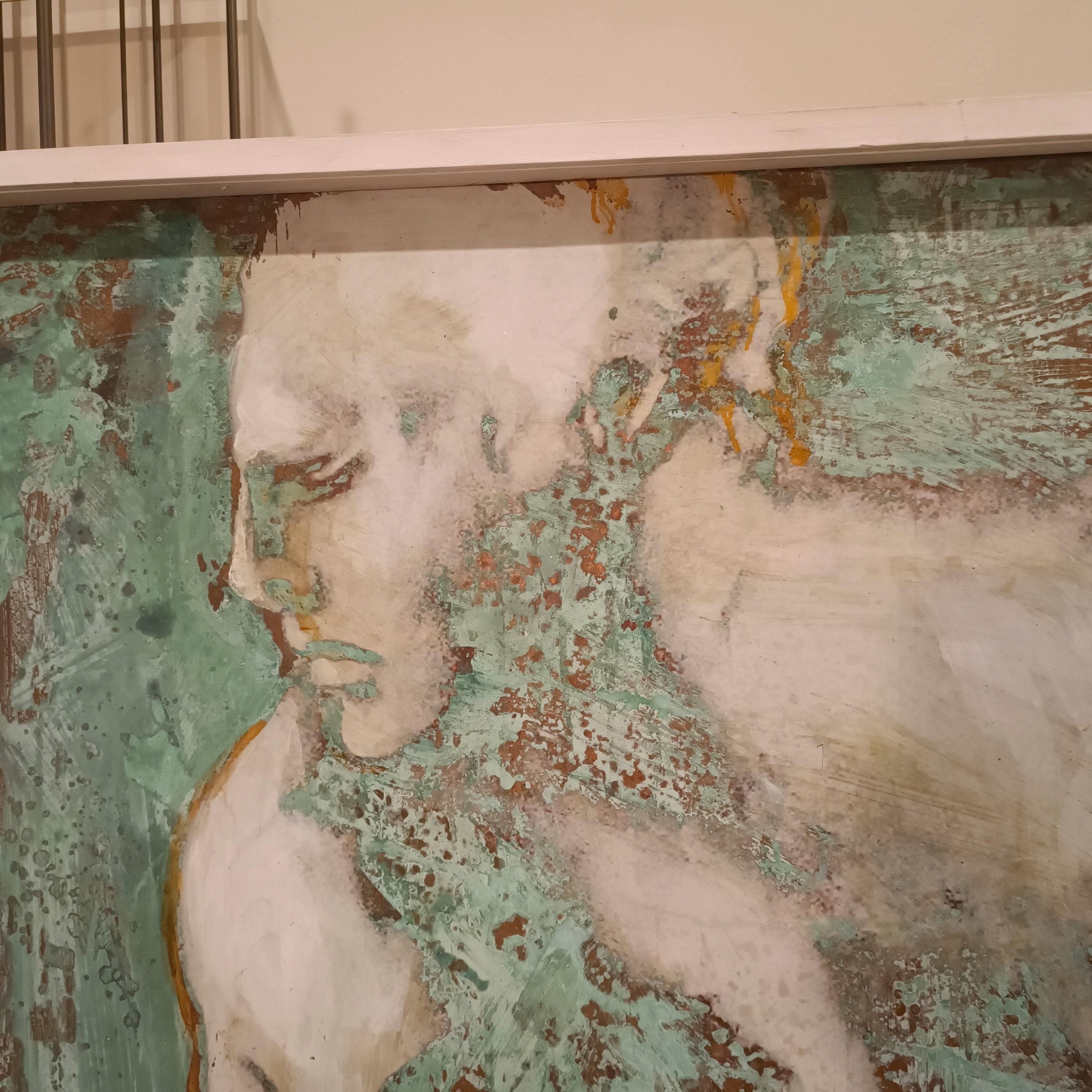 Olio su rame ossidato Venere al bagno opera di Alessandro La Motta im Zustand „Hervorragend“ im Angebot in Villa Verucchio, Emilia-Romagna
