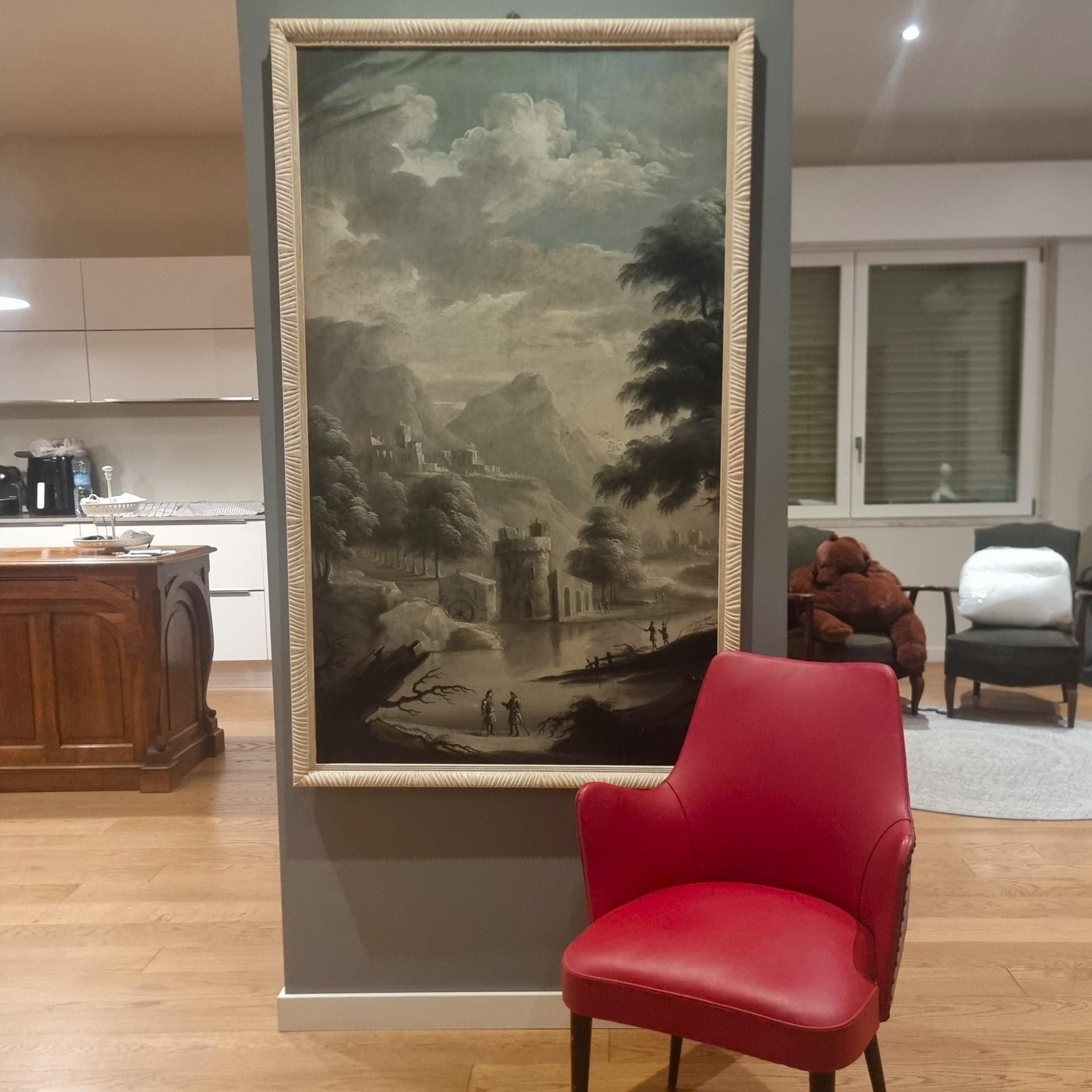 Paesaggio Italiano in Grisaglia – Olio su Tavola del 700

Un'opera di grande eleganza cromatica

Questo suggestivo olio su tavola lignea del XVIIIsecolo, realizzato in tecnica grisaglia, rappresenta un magnifico esempio di pittura paesaggistica