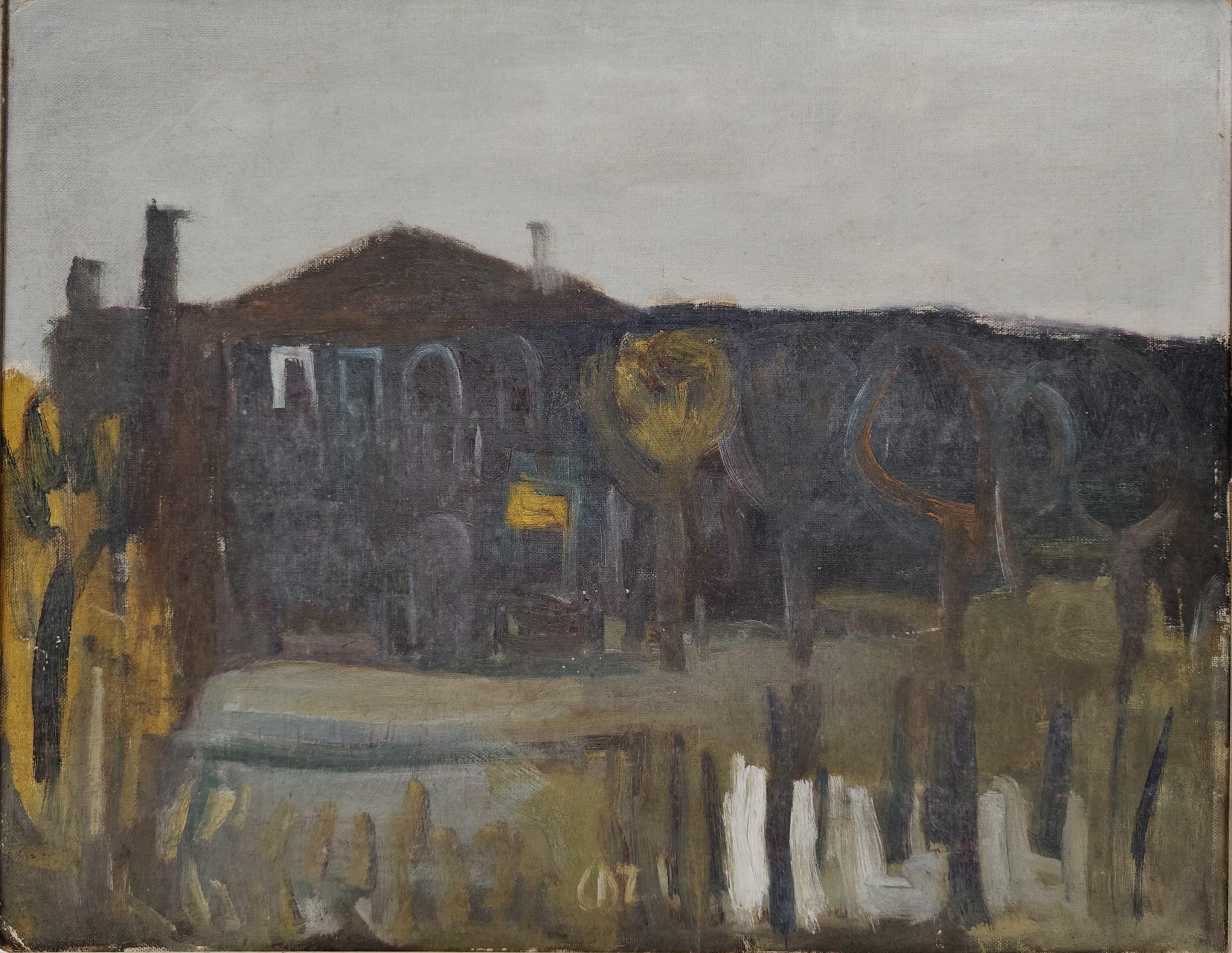 An oil on canvas, applied on cardboard, made by Carlo Dalla Zorza in 1945 measuring 40x50 cm.
The artist is known for his ability to capture the natural light and colors of the Veneto landscape. His works often reflect a sense of stillness and