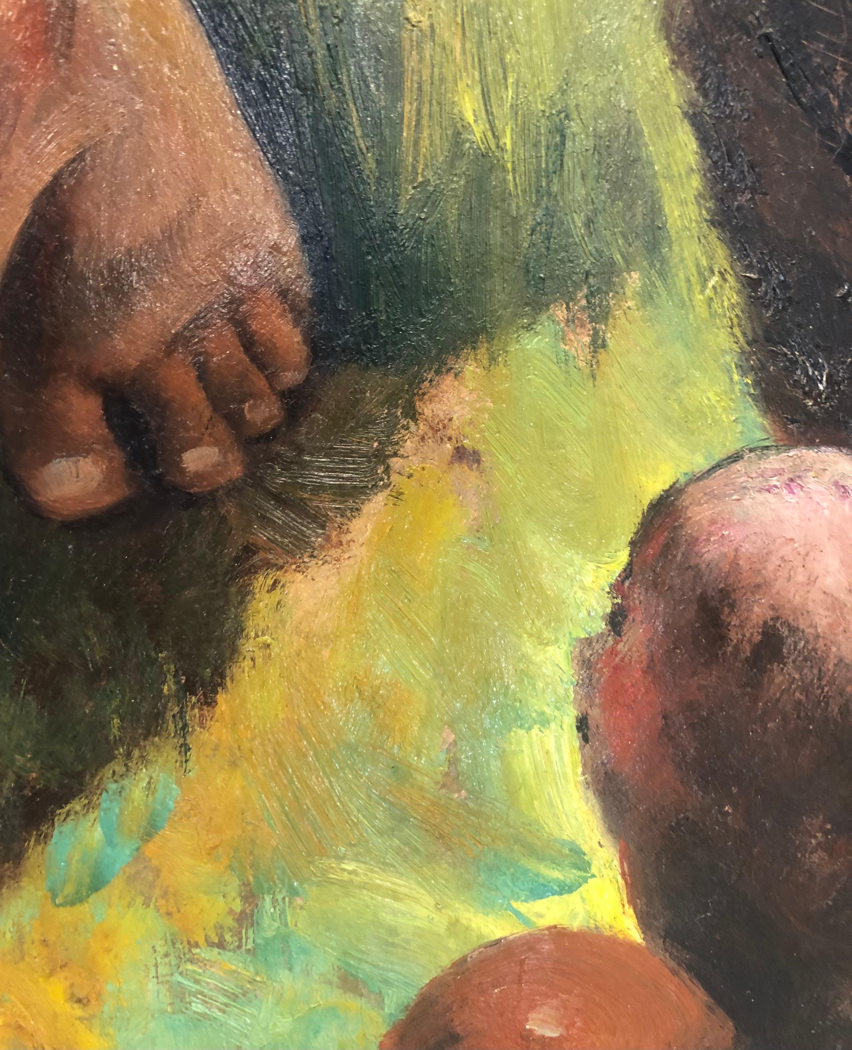 Mid-20th Century Olio su tela di Dyalma Stultus 