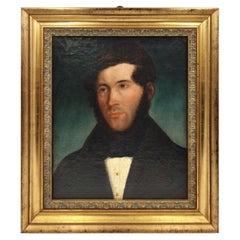 Oil on canvas "Portrait of a gentleman," c. 1850. Italy