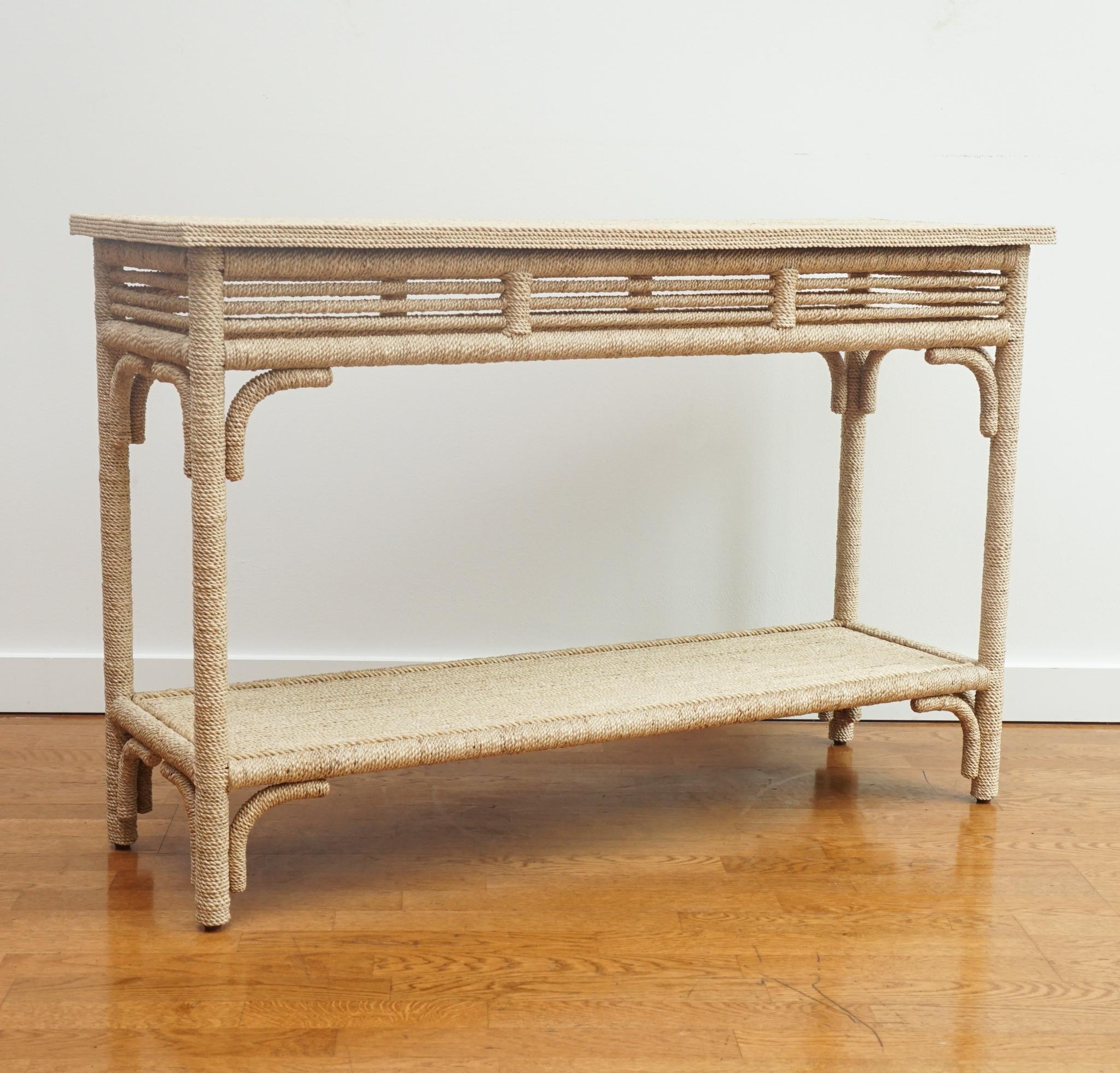 American Olisa Rope Console Table For Sale
