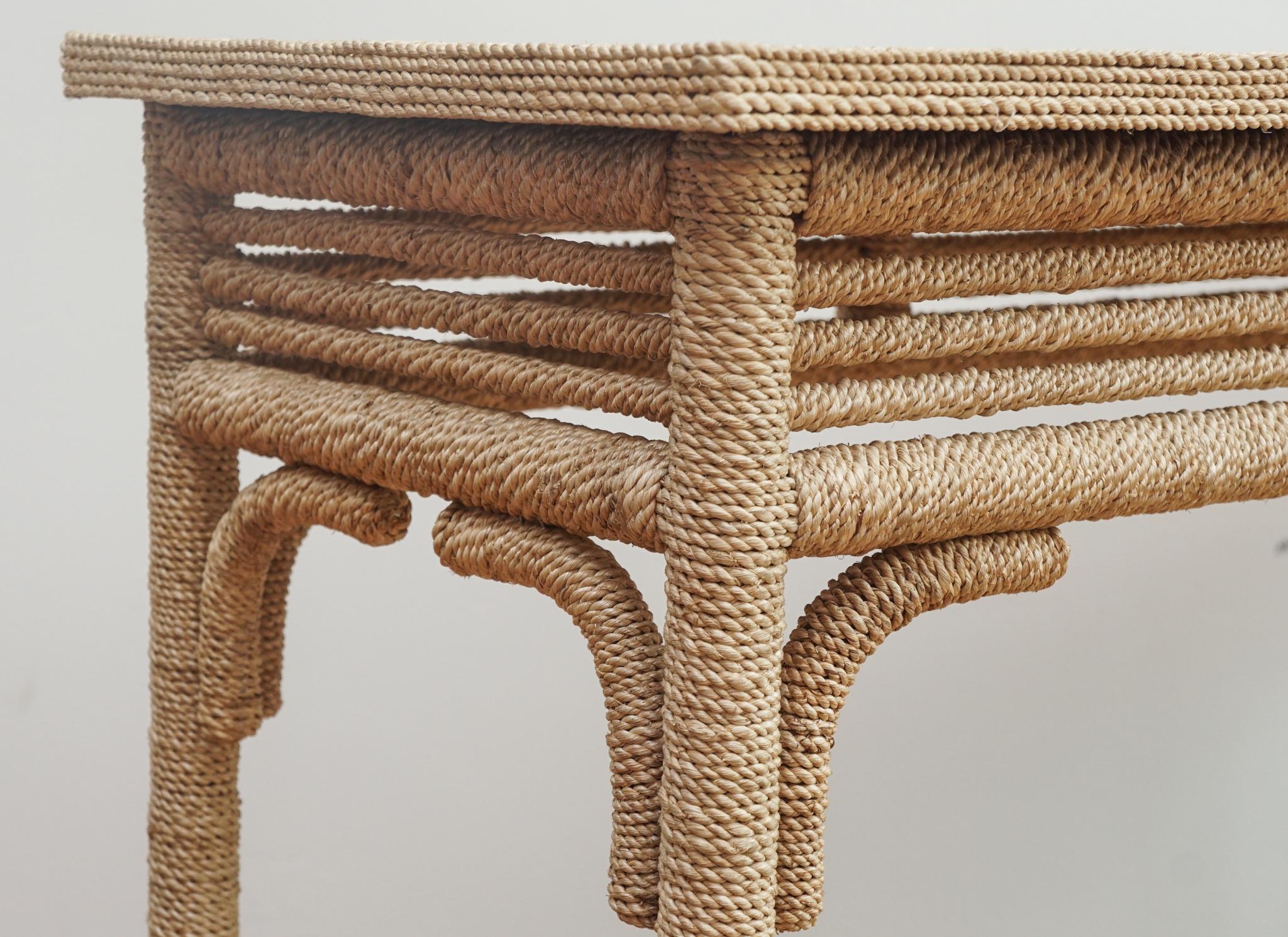 Machine-Made Olisa Rope Console Table For Sale