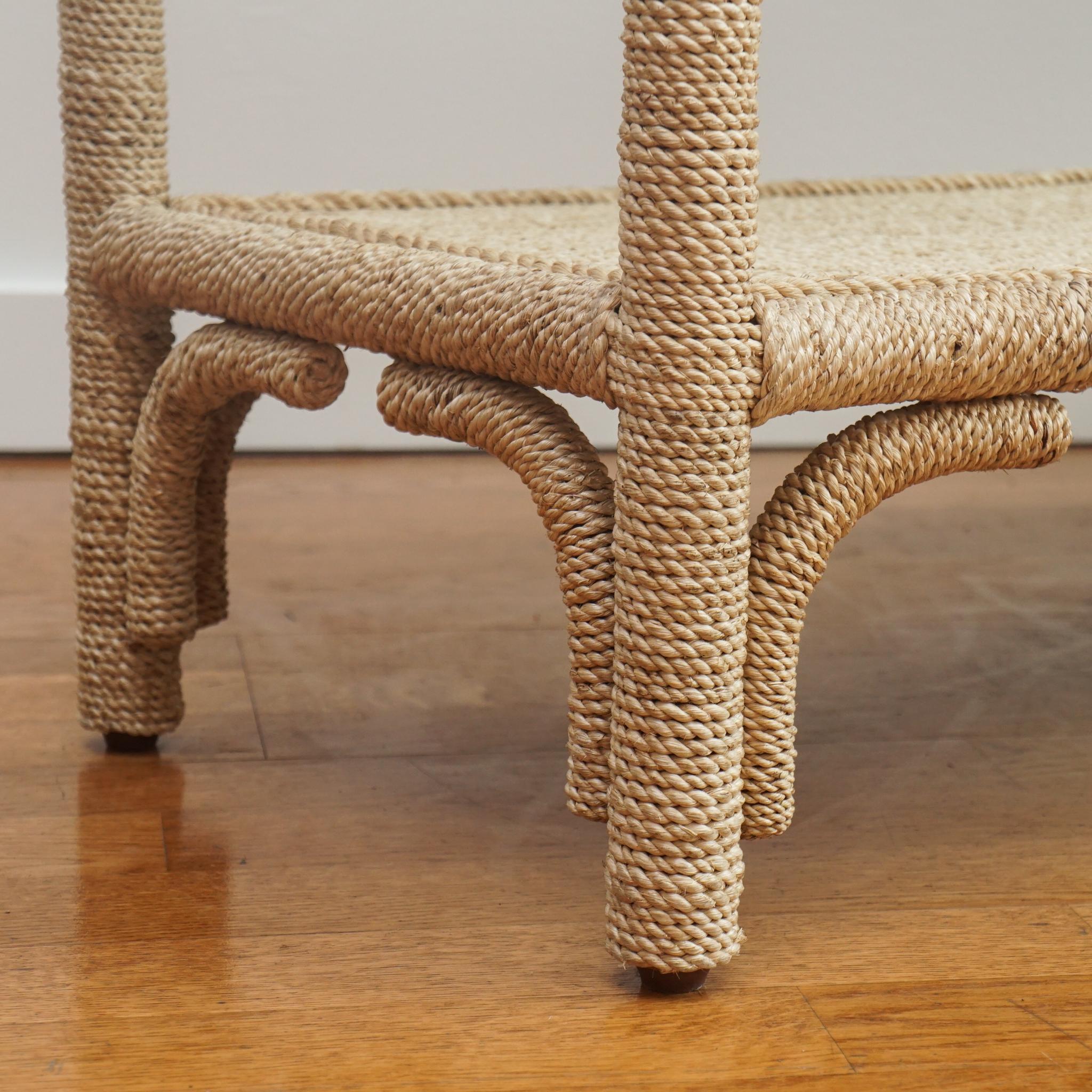 Olisa Rope Console Table In Good Condition For Sale In Hudson, NY