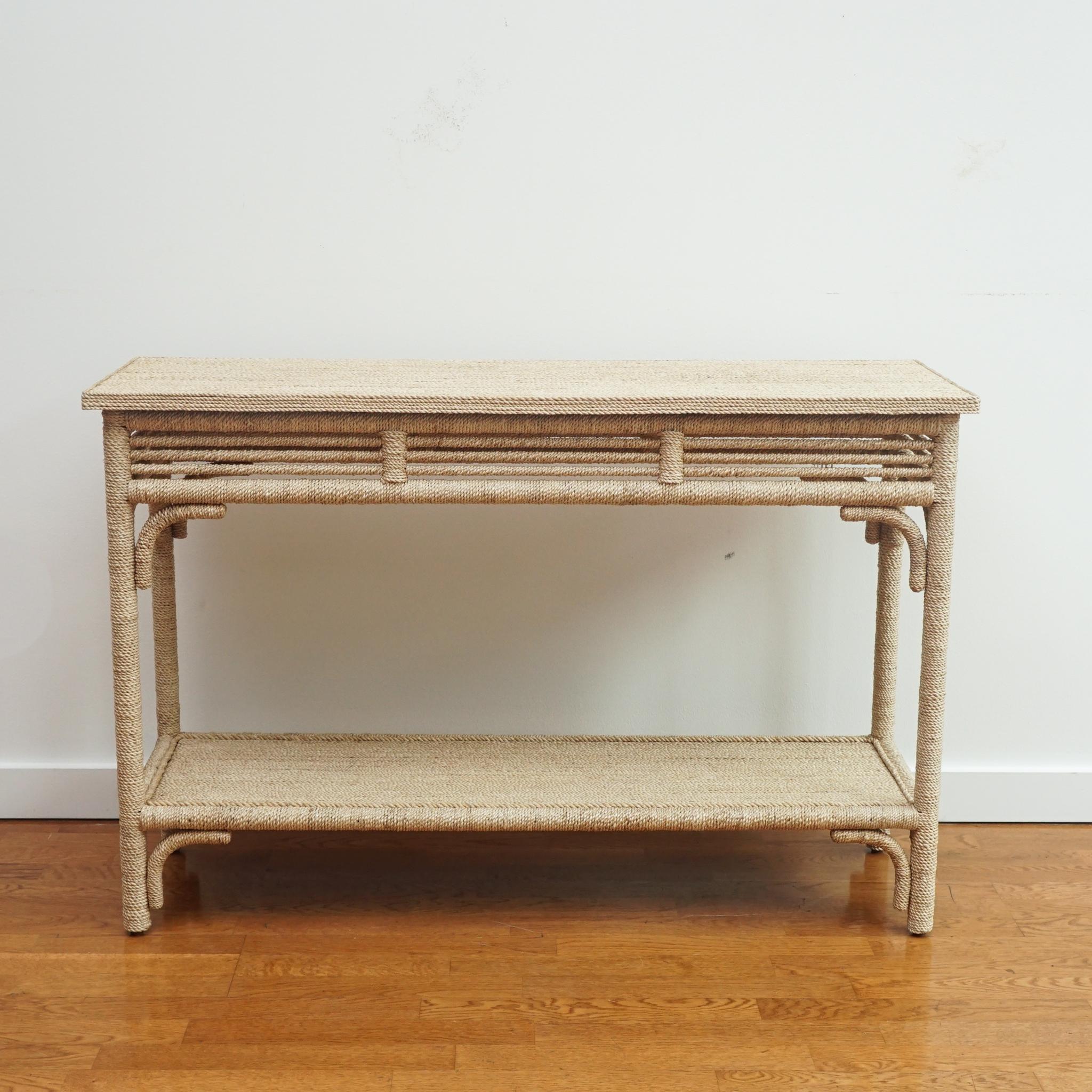 Contemporary Olisa Rope Console Table For Sale