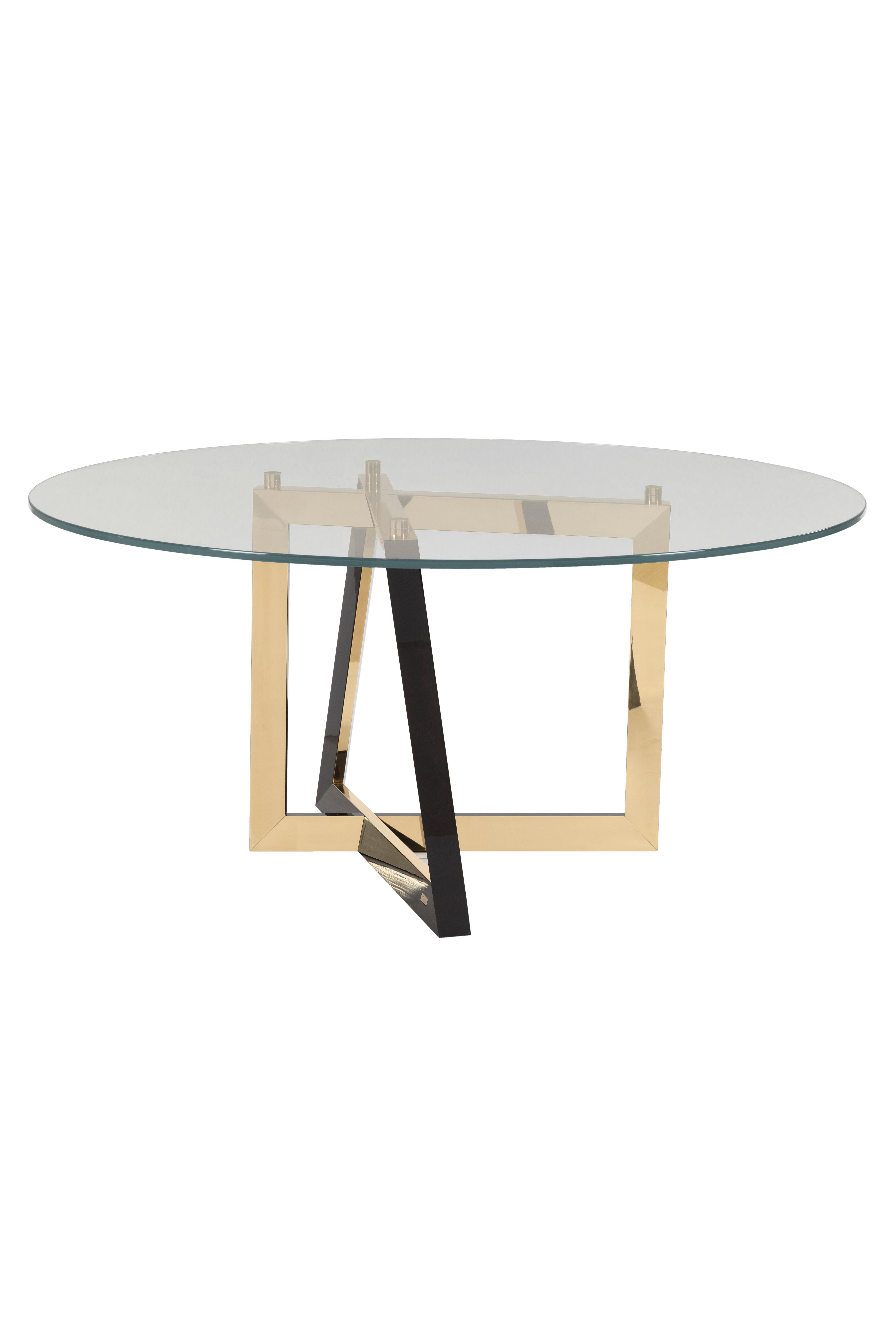 Modern Olisippo Console Table, Brass Glass, Handmade in Portugal by Greenapple In New Condition For Sale In Lisboa, PT