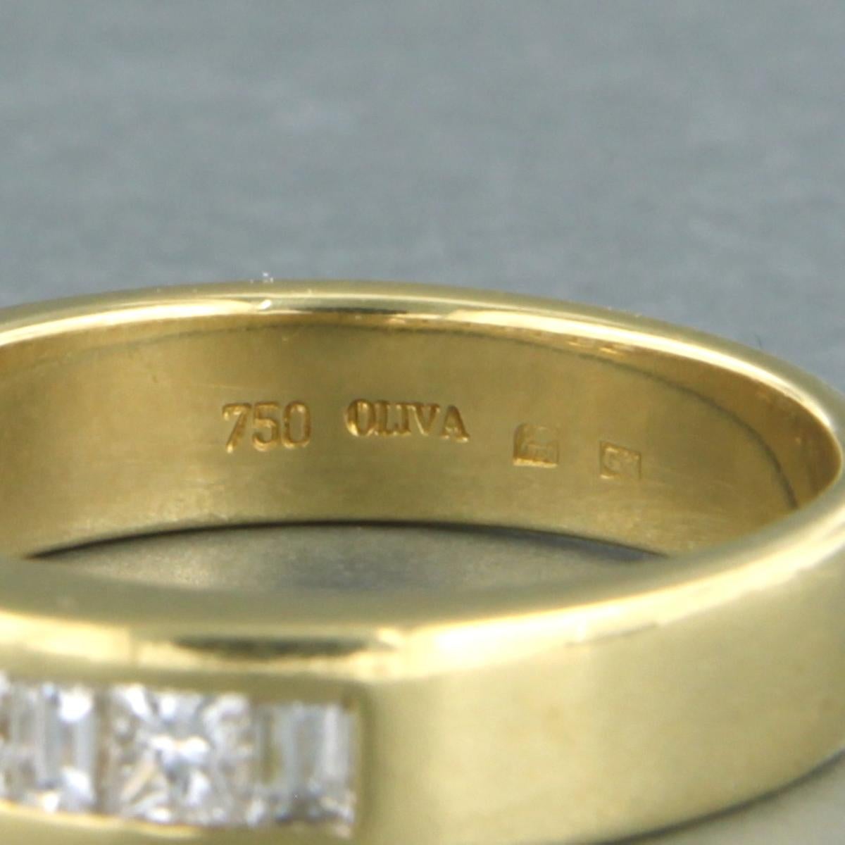 Oliva - Ring with diamonds 18k yellow gold For Sale 2