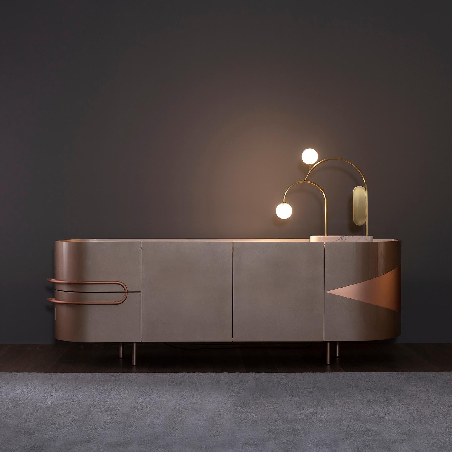 Olival Sideboard, Contemporary Collection, Handcrafted in Portugal - Europe by Greenapple.

Designed by Rute Martins for the Contemporary Collection, the Olival modern sideboard is inspired by the sacred symbolism of the ancient Greek olive tree,