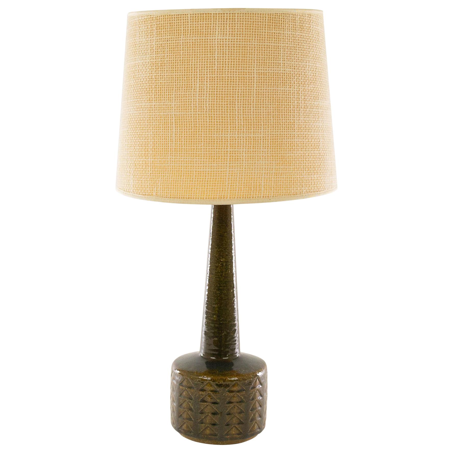 Olive and Amber DL/35 Table Lamp by Linnemann-Schmidt for Palshus, 1960s