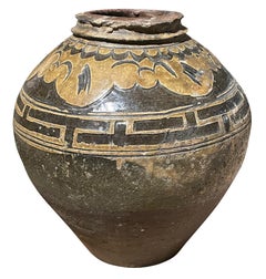 Olive And Gold Round Shaped Vase, China, 19th Century