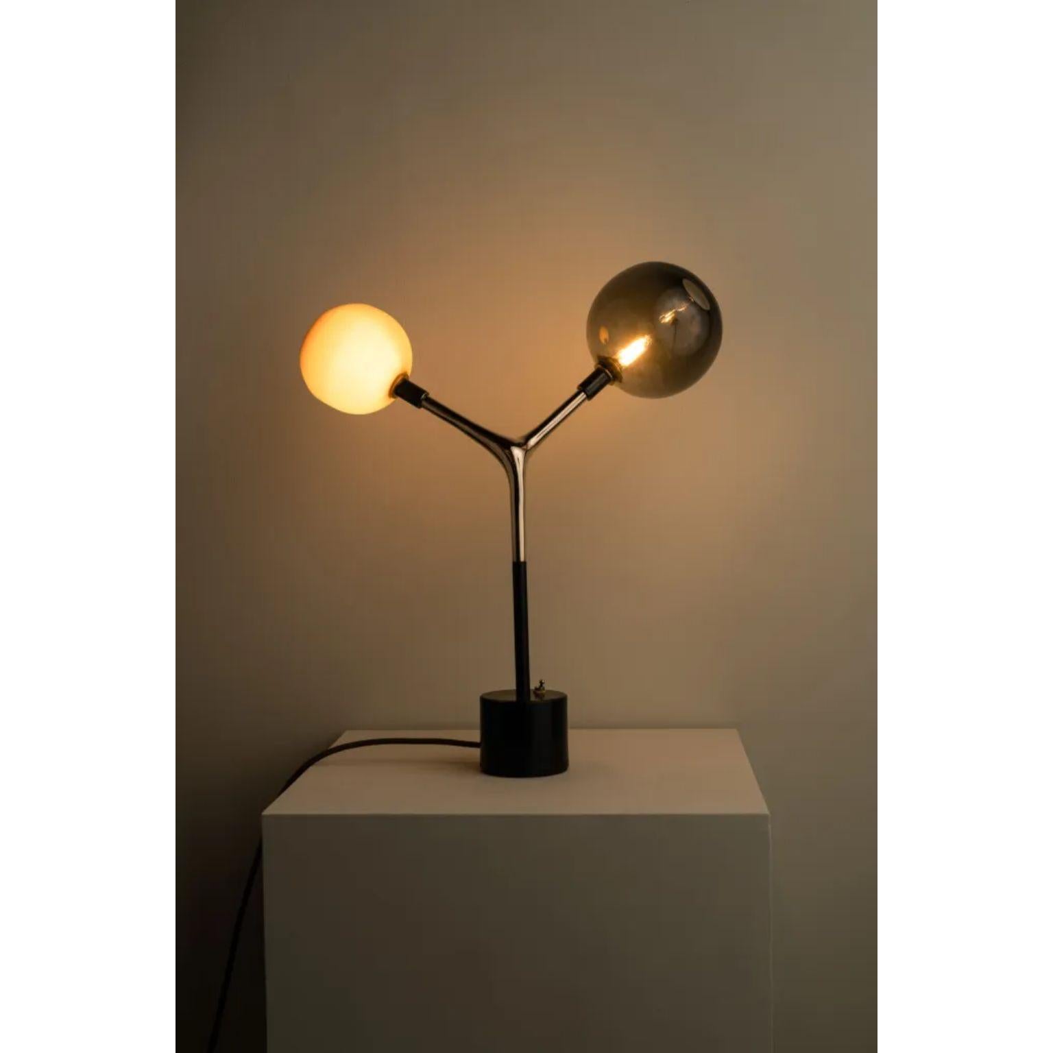 Post-Modern Olive and Smoke Mácula Table Lamp by Isabel Moncada For Sale