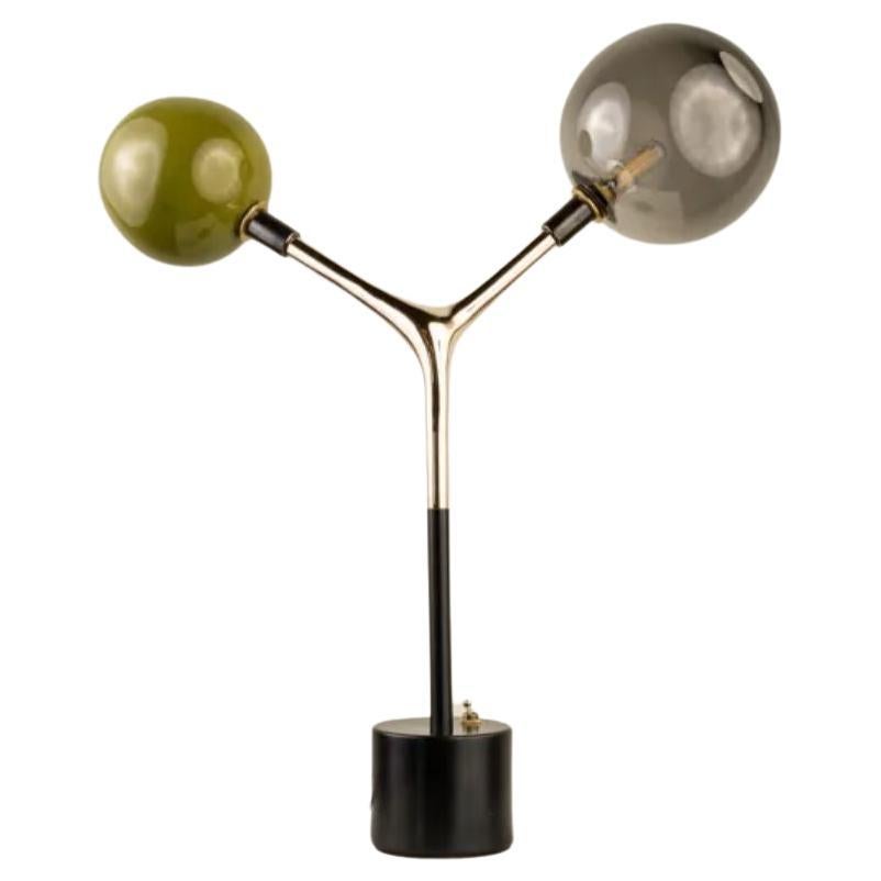 Olive and Smoke Mácula Table Lamp by Isabel Moncada For Sale