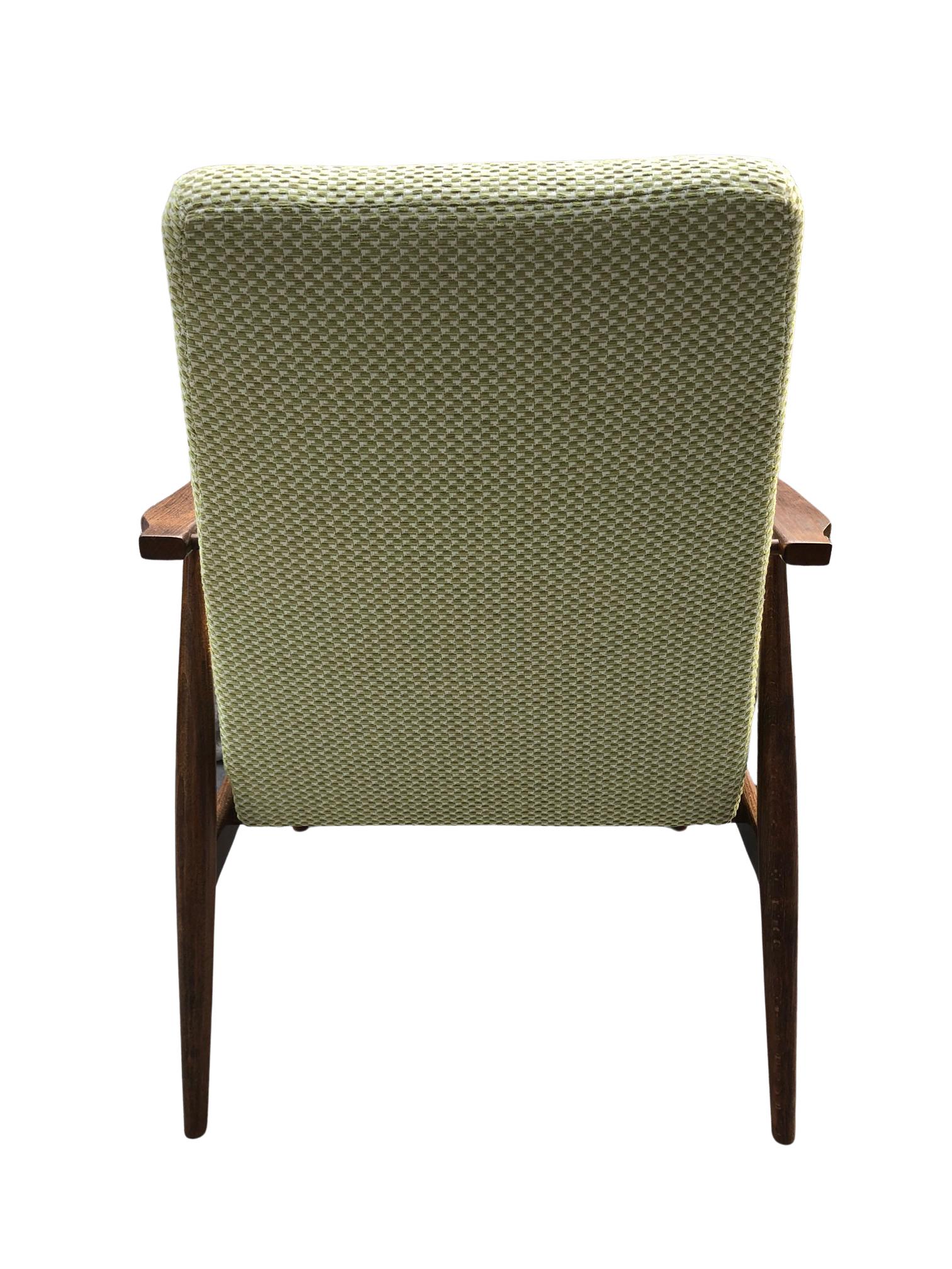 Polish Olive Armchair by Henryk Lis, Europe, 1960s For Sale
