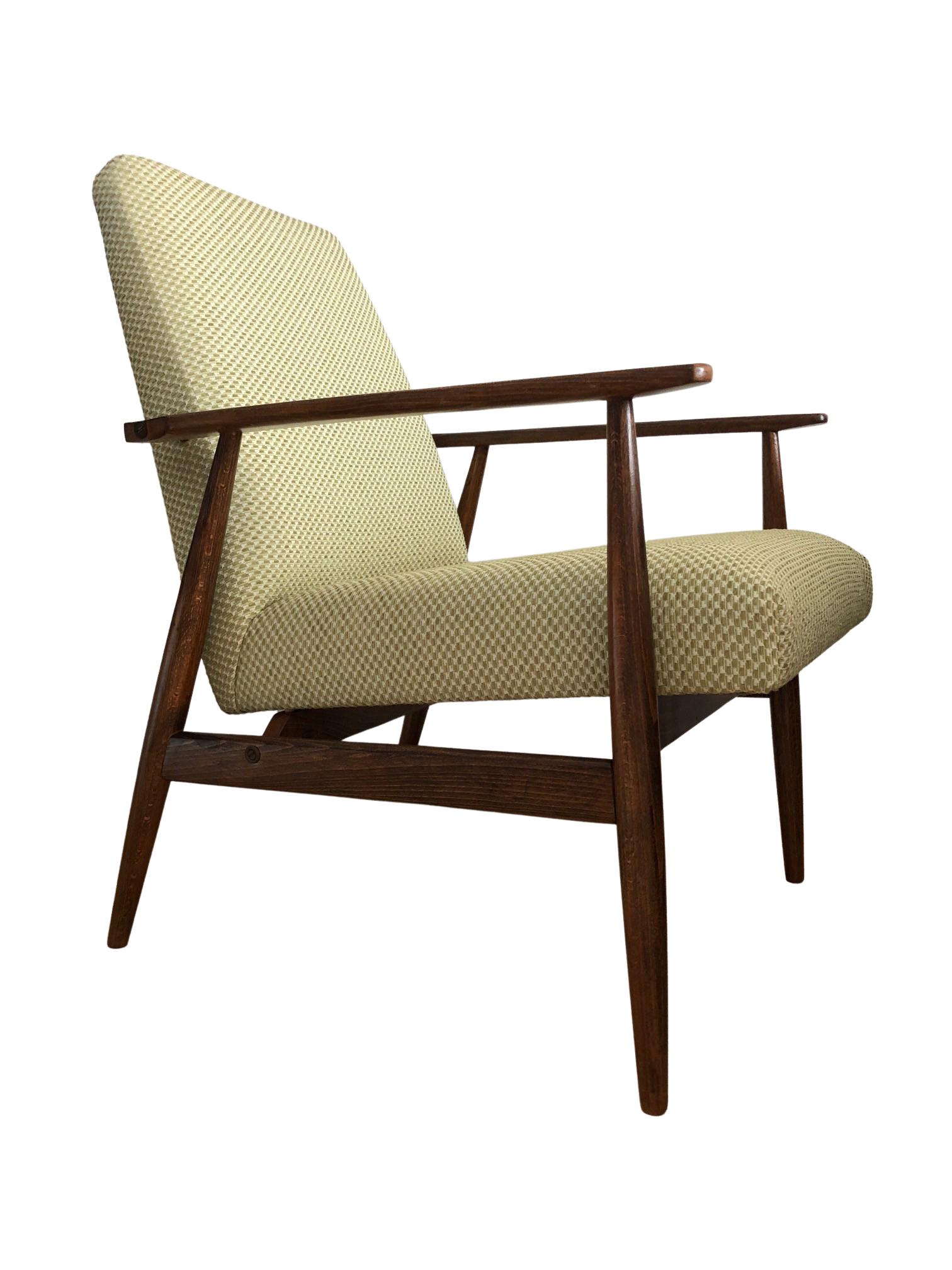 Olive Armchair by Henryk Lis, Europe, 1960s In Excellent Condition For Sale In WARSZAWA, 14