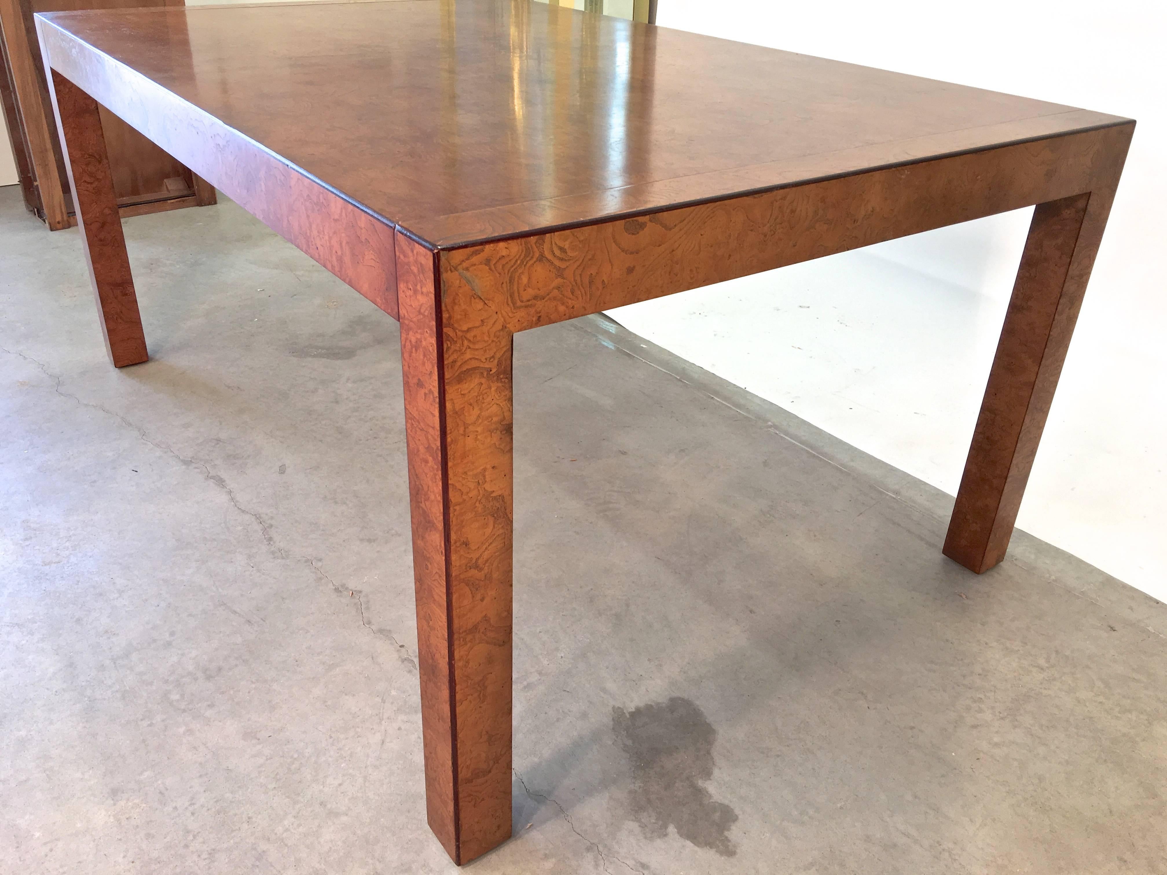 burl dining table