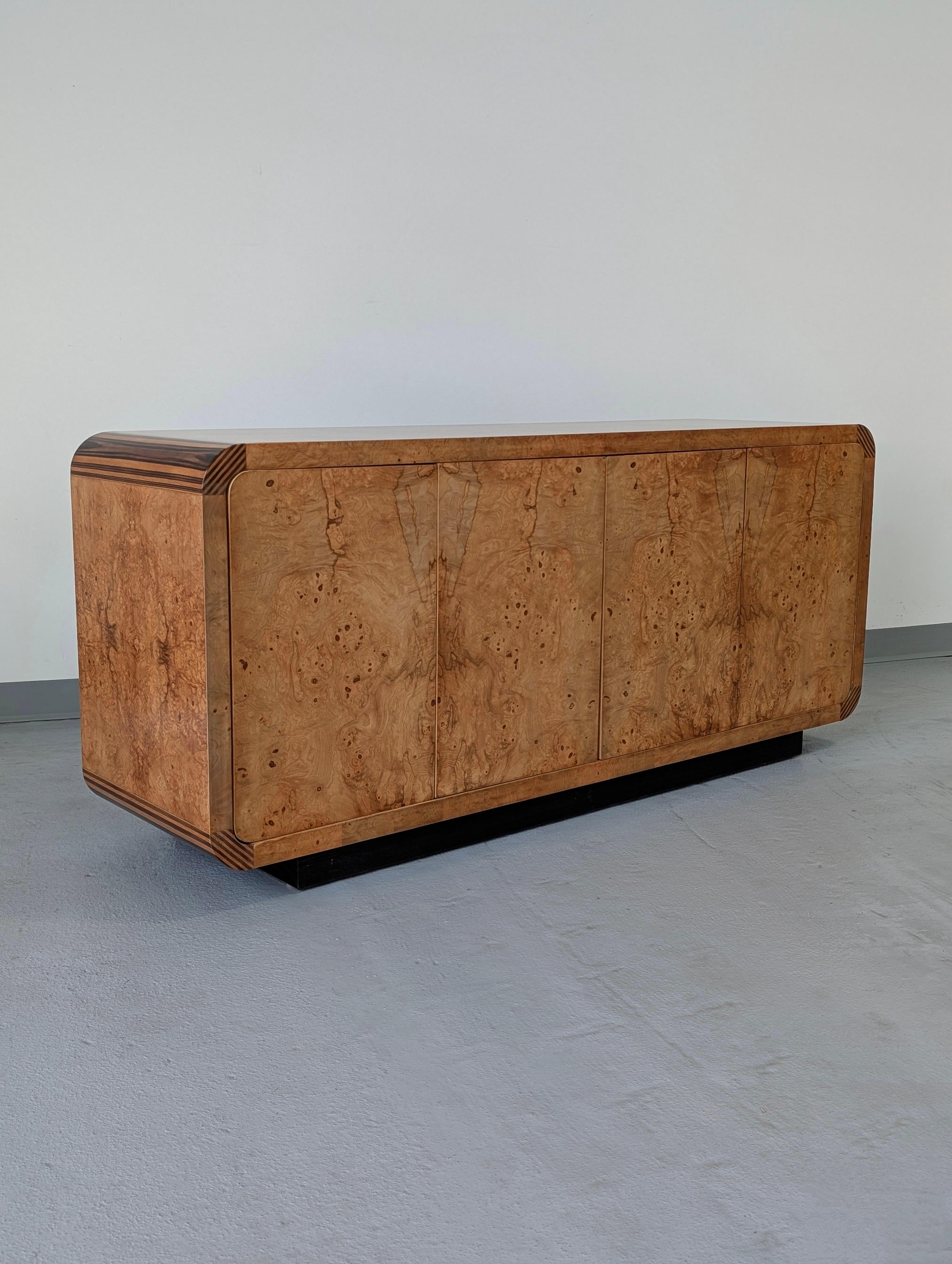 Olive Ash Burlwood Credenza by Henredon, Scene Two 5
