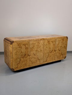 Olive Ash Burlwood Credenza by Henredon, Scene Two