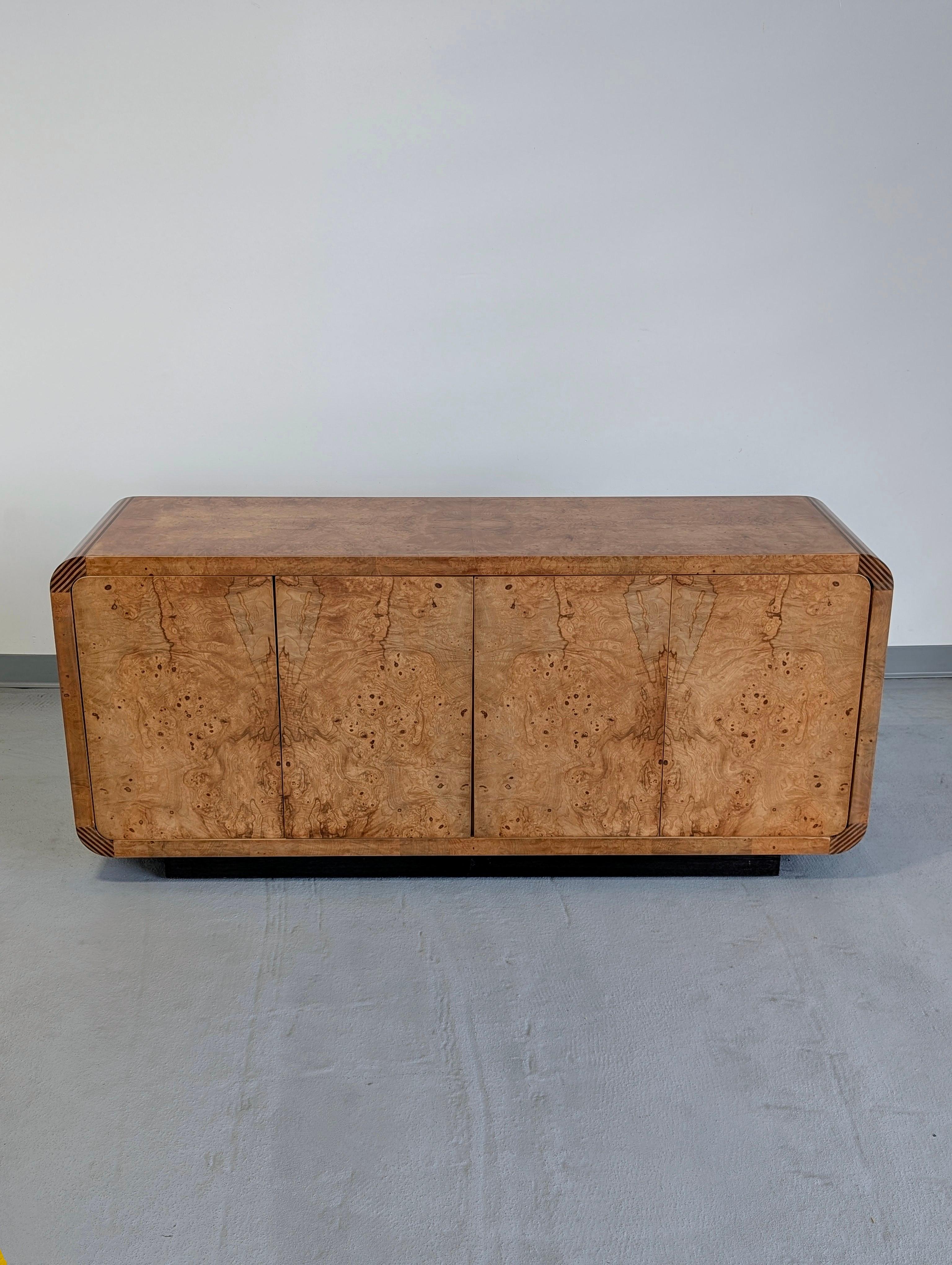 Other Olive Ash Burlwood Credenza by Henredon, Scene Two