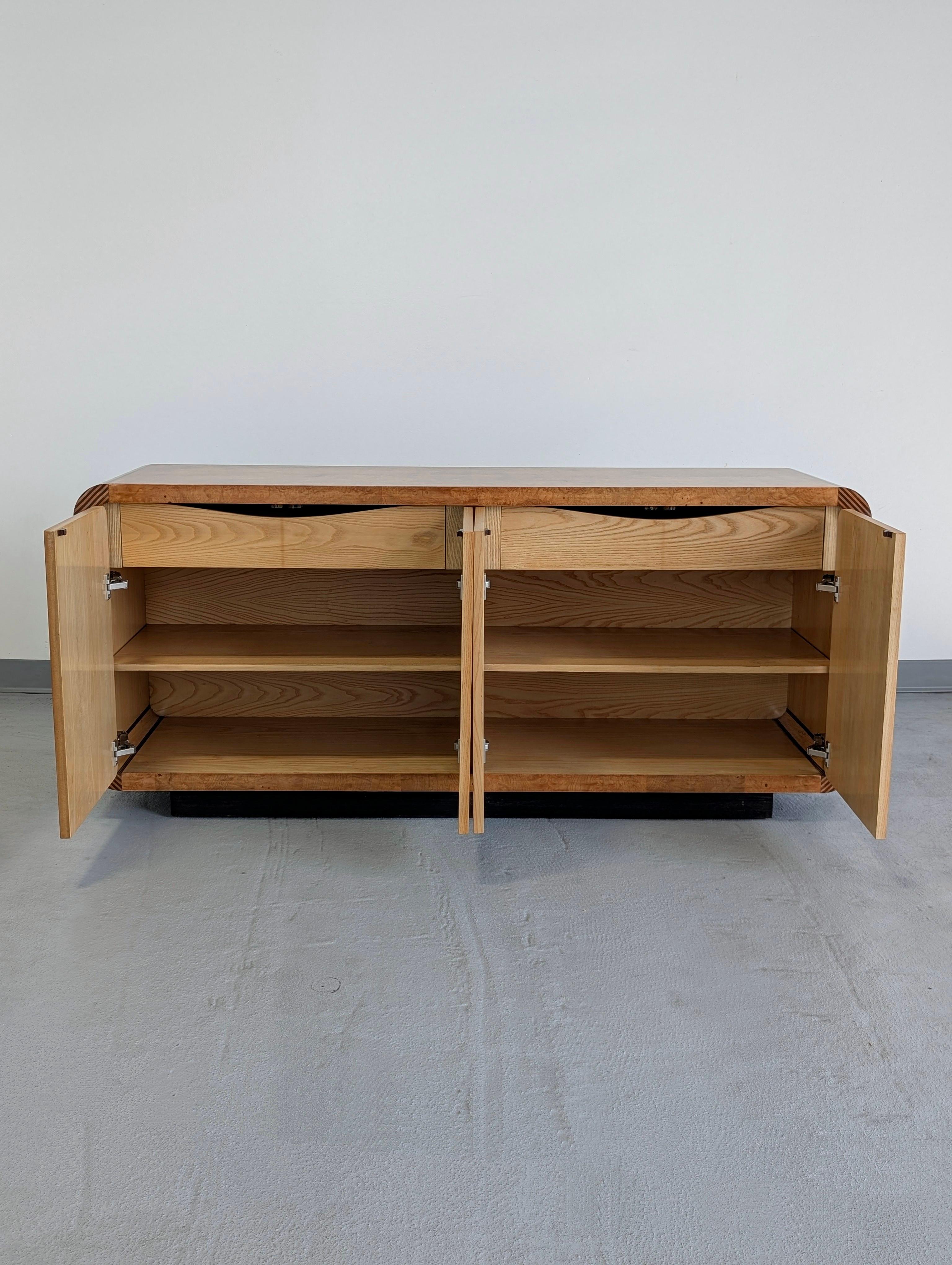 Olive Ash Burlwood Credenza by Henredon, Scene Two 3