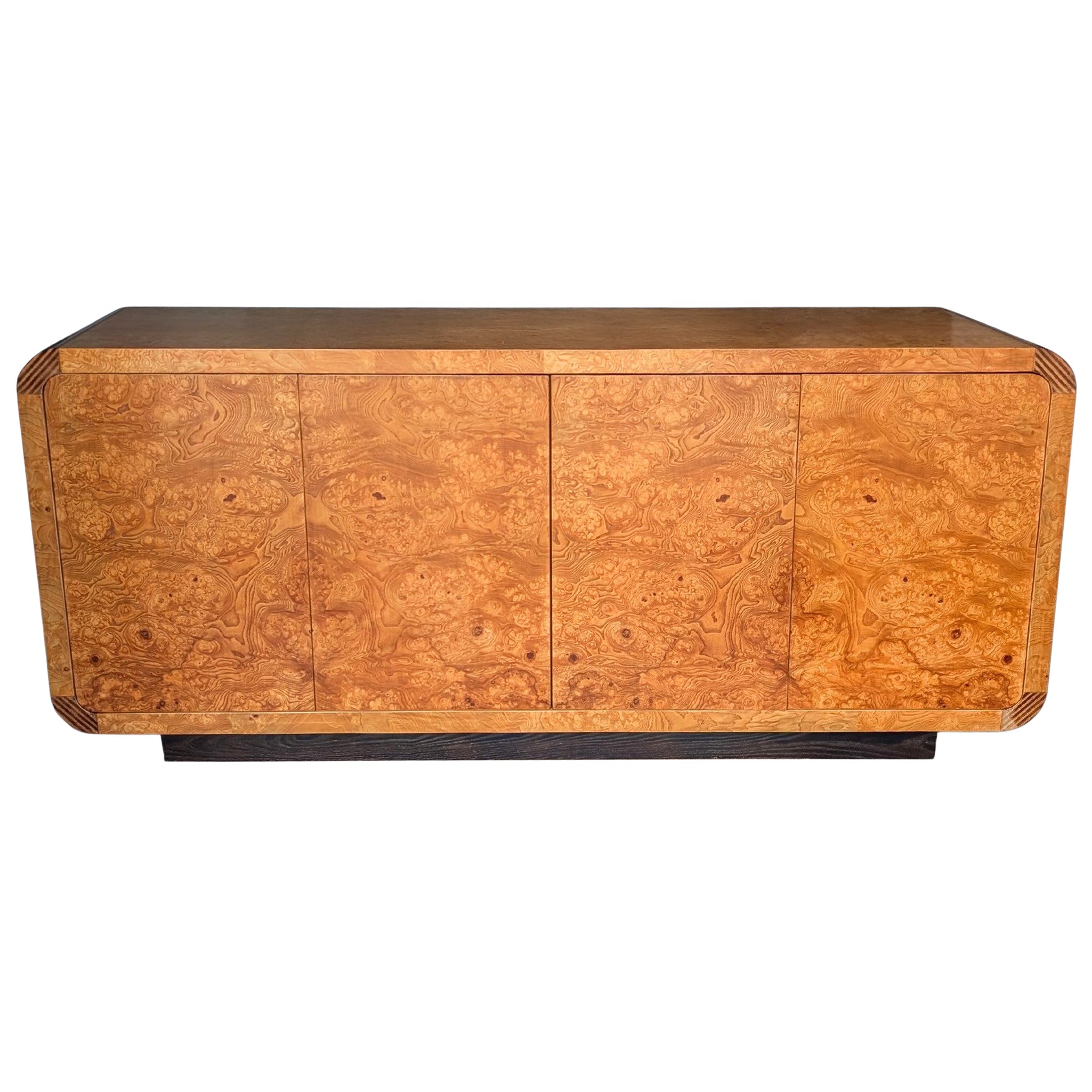 Olive Ash Burlwood Credenza by Henredon, Scene Two