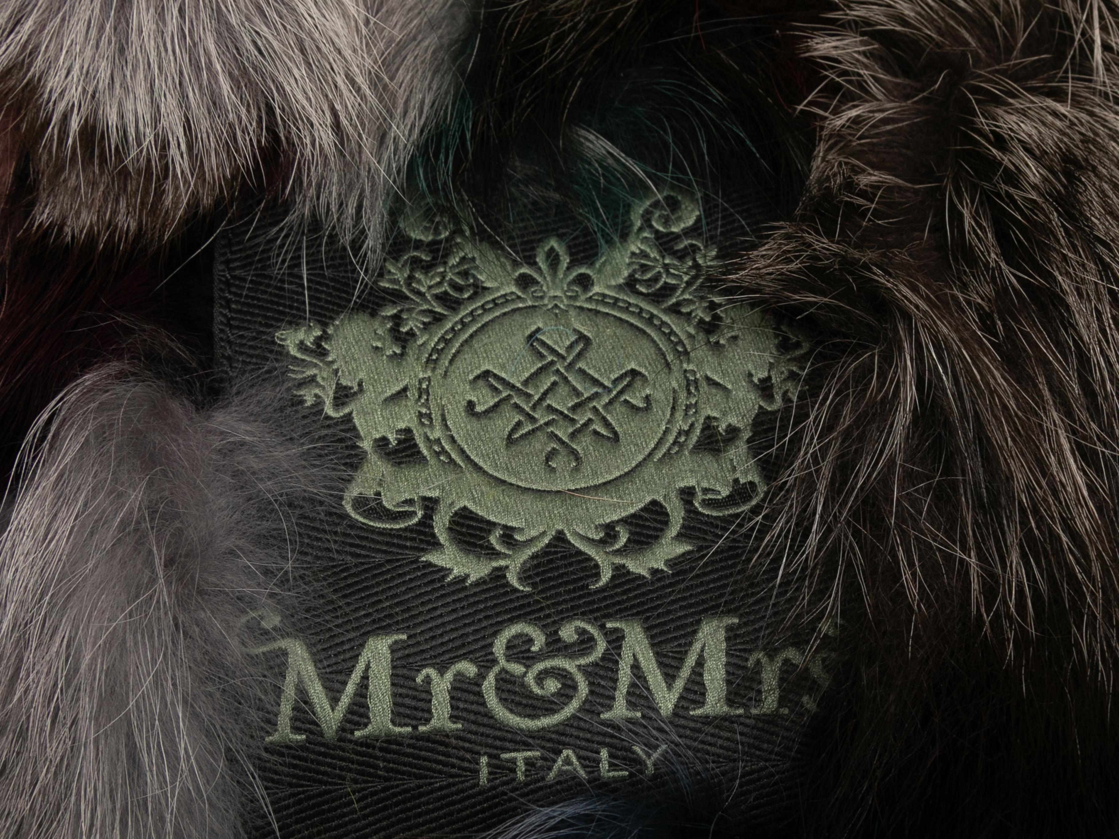 Olive & Brown Mr & Mrs Italy Pelzbesetzter Parka mit Kapuze Größe US XXS im Angebot 1