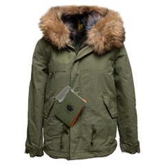Olive & Brown Mr & Mrs Italy Fur-Trimmed Hooded Parka Size US XXS