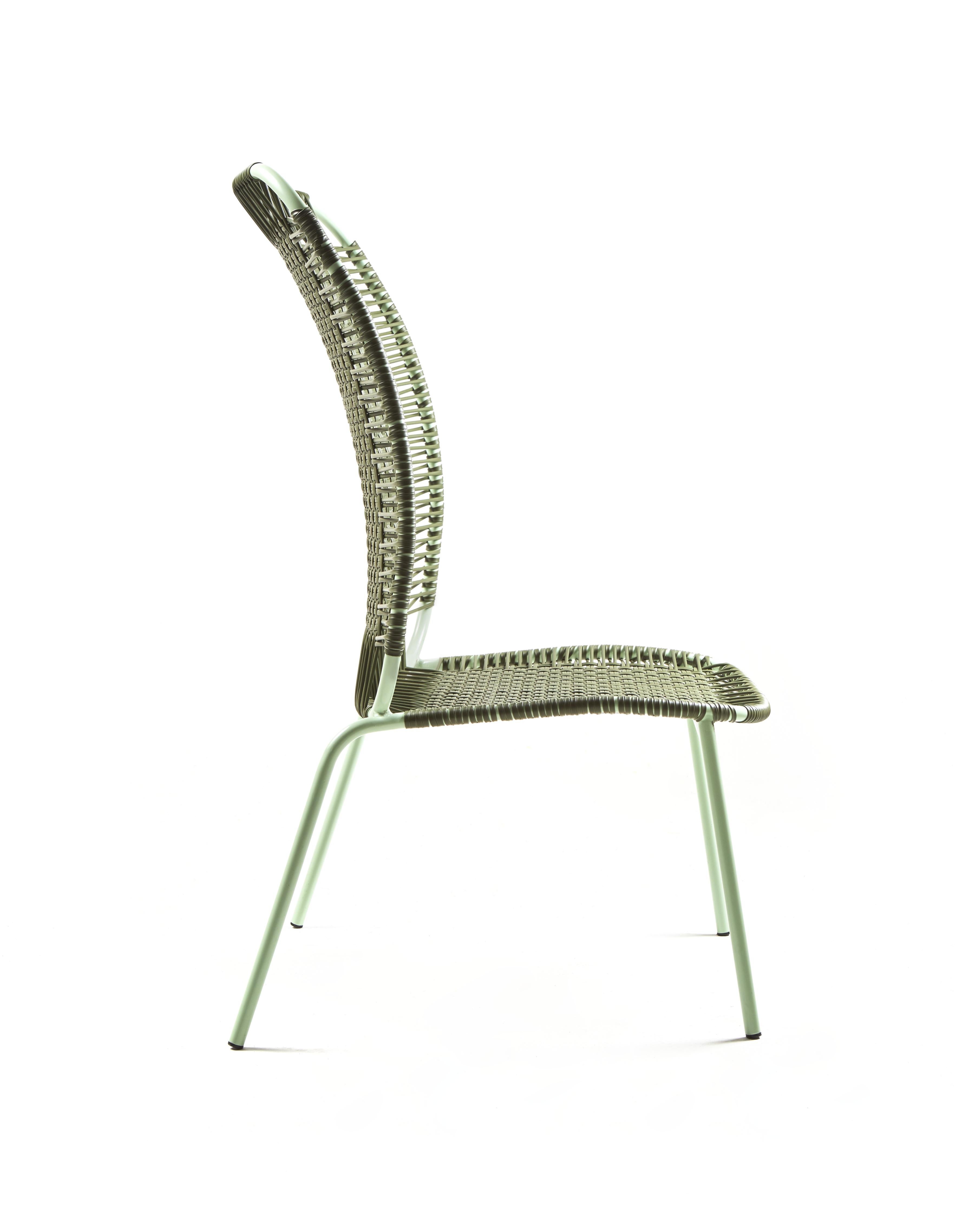 Contemporary Olive Cielo Lounge High Chair by Sebastian Herkner For Sale