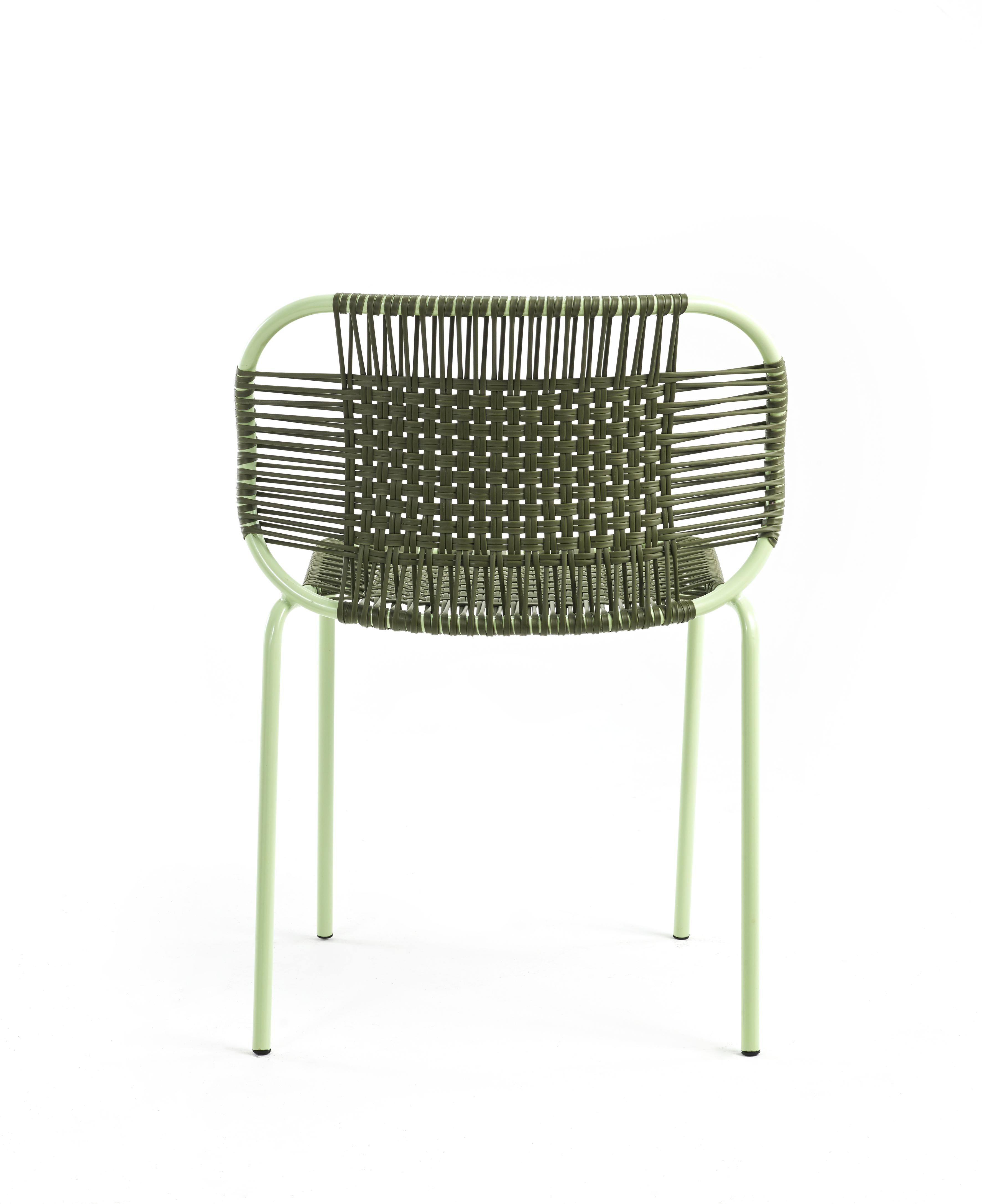 Olive Cielo Stacking Chair by Sebastian Herkner In New Condition For Sale In Geneve, CH