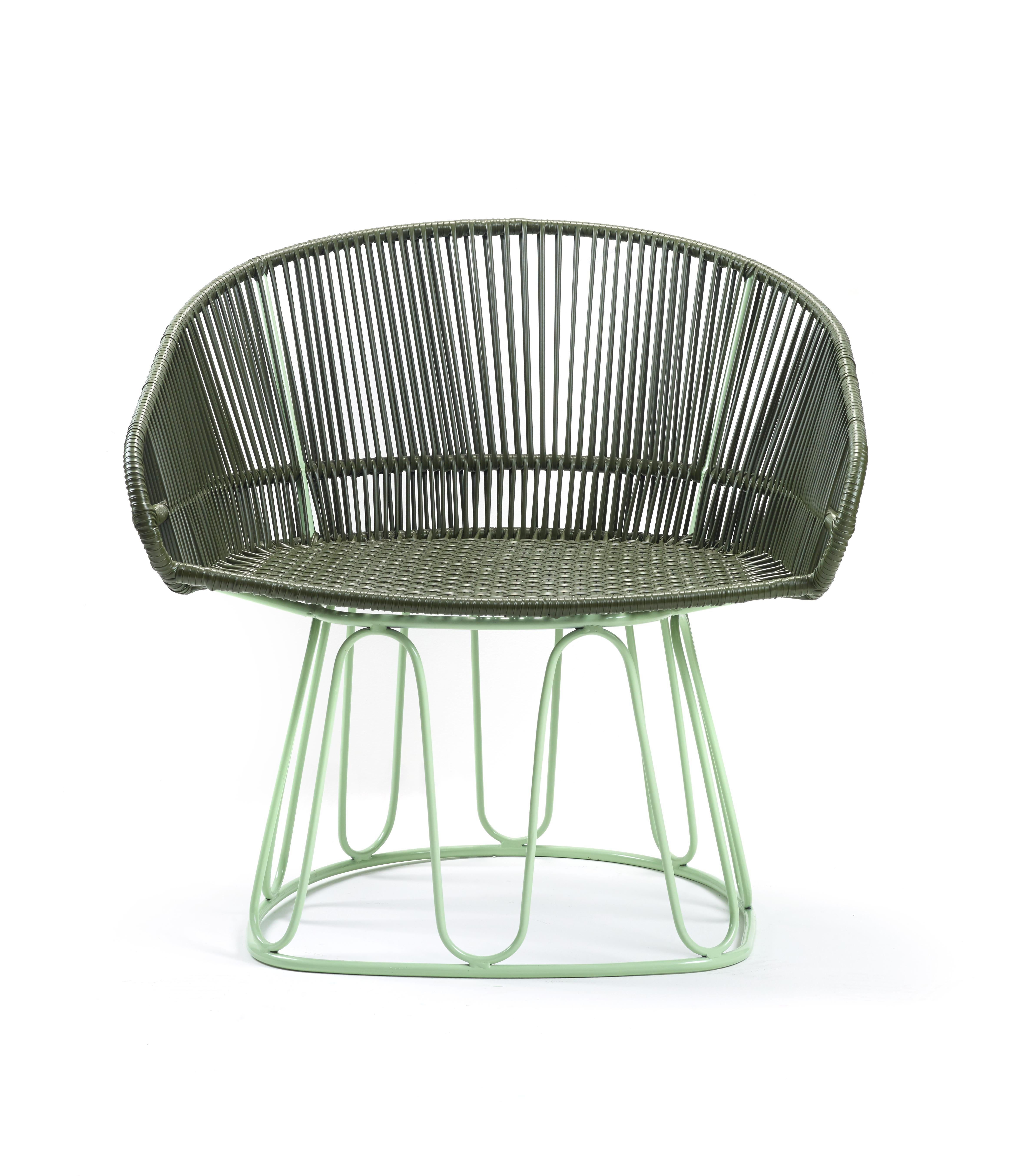 German Olive Circo Lounge Chair by Sebastian Herkner For Sale
