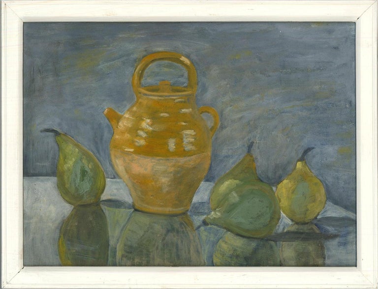 Olive Dickinson - 20th Century Oil, Still Life with Pears - Painting by Olive Dickinson