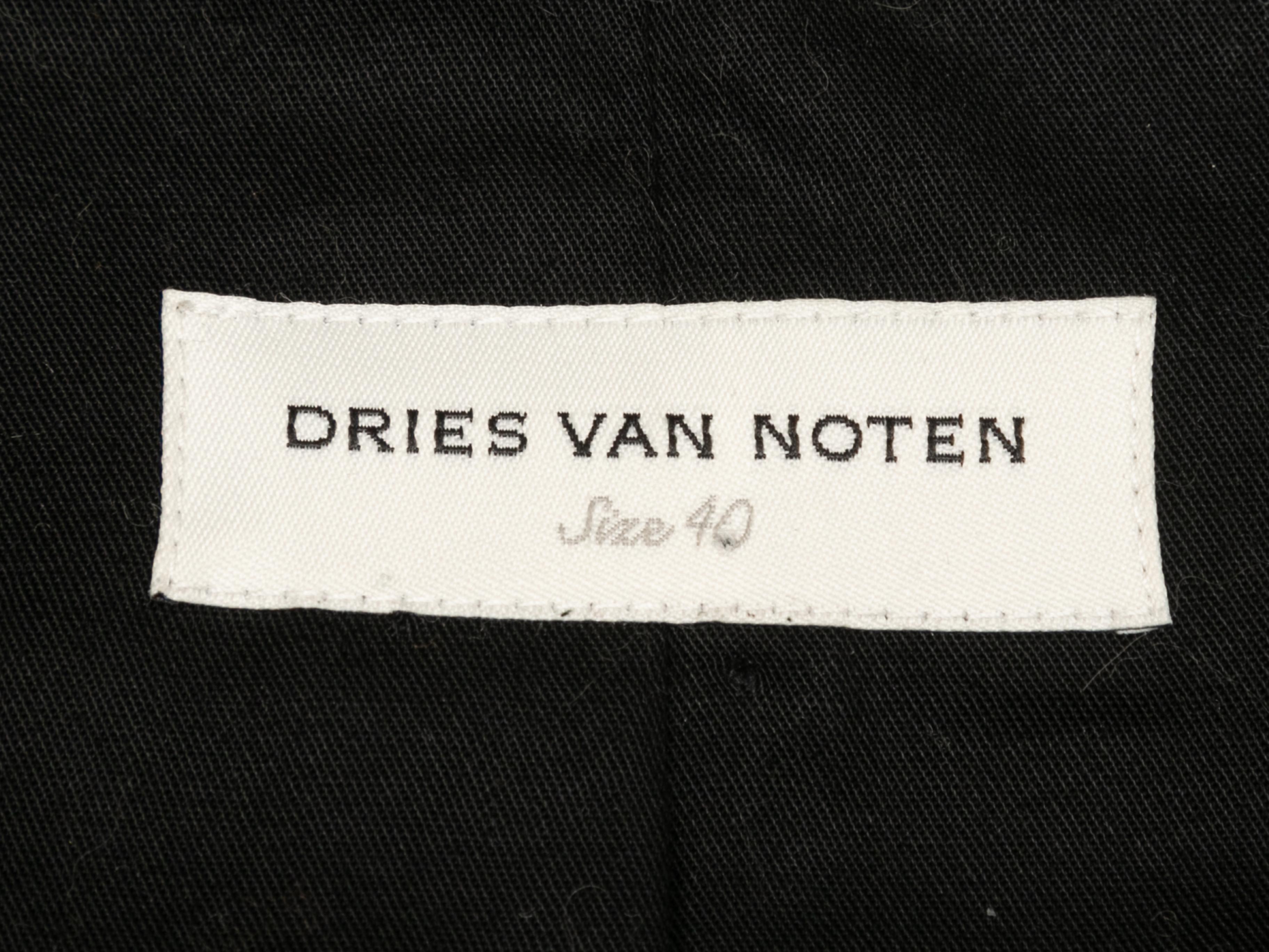 Olive Dries Van Noten Double-Breasted Blazer Size FR 40 2