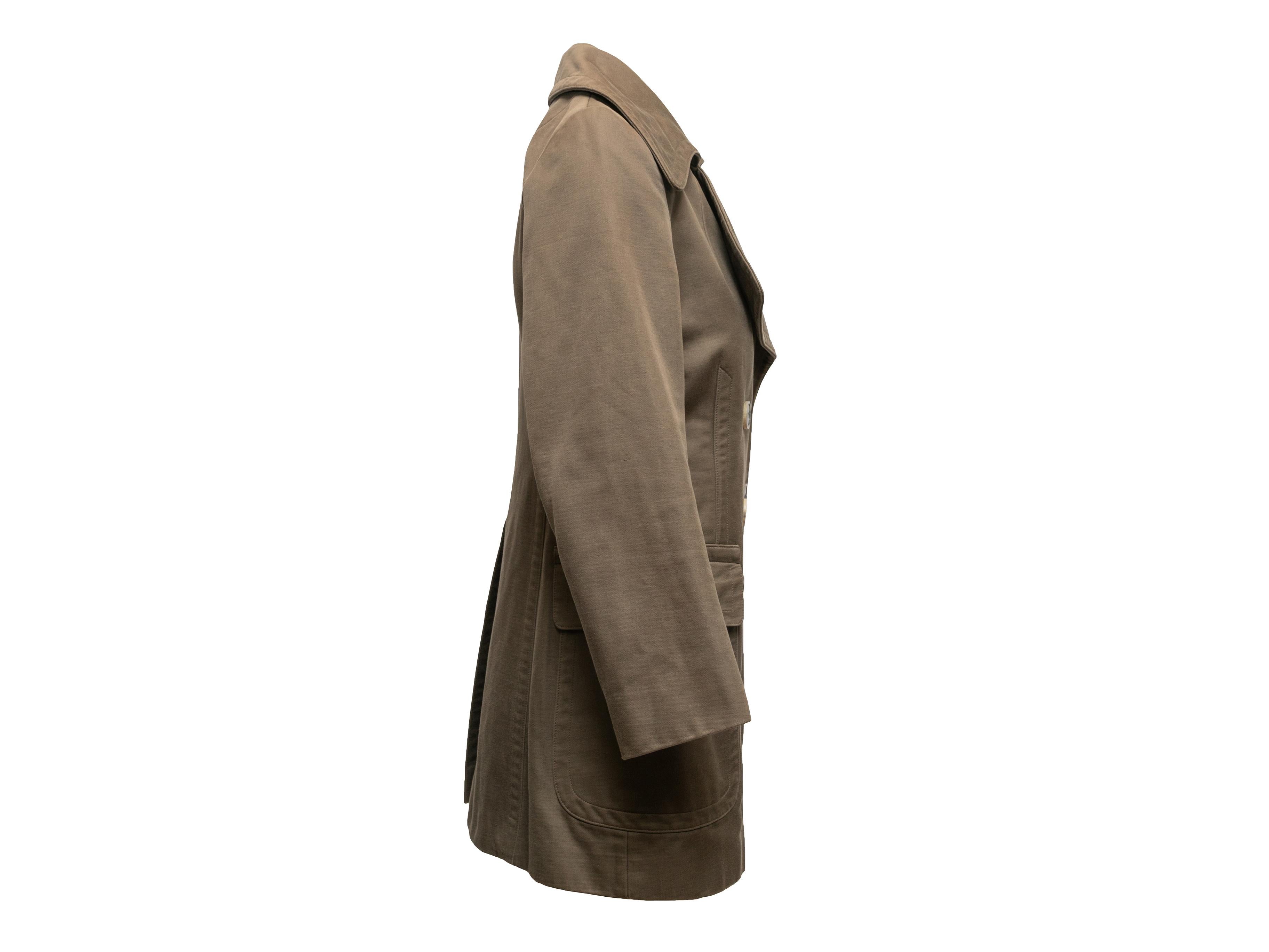 Peacoat de doble botonadura Dries van Noten Oliva Talla EU 40 Negro en venta