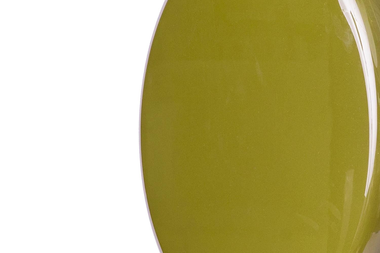 Modern Olive Glossy Lacquer Top Round Coffee Table by B&B Italia - Available Now 