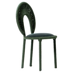 Olive green Black Chair 