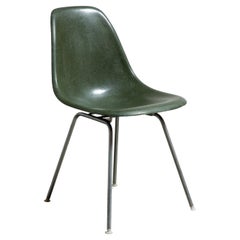 Olive Green Eames for Herman Miller Vintage 1960s Fiberglass Shell Chairs