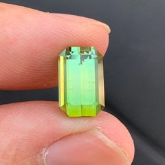 Olive Green Emerald Cut Natural Tourmaline Gemstone for Ring & Pendant Jewellery