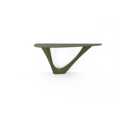 Olive Green G-Console Steel Base with Steel Top Mono by Zieta
