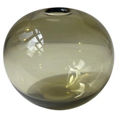 Olive Green Glass Rondo Ball Vase by Per Lutken for Holmegaard, 1959
