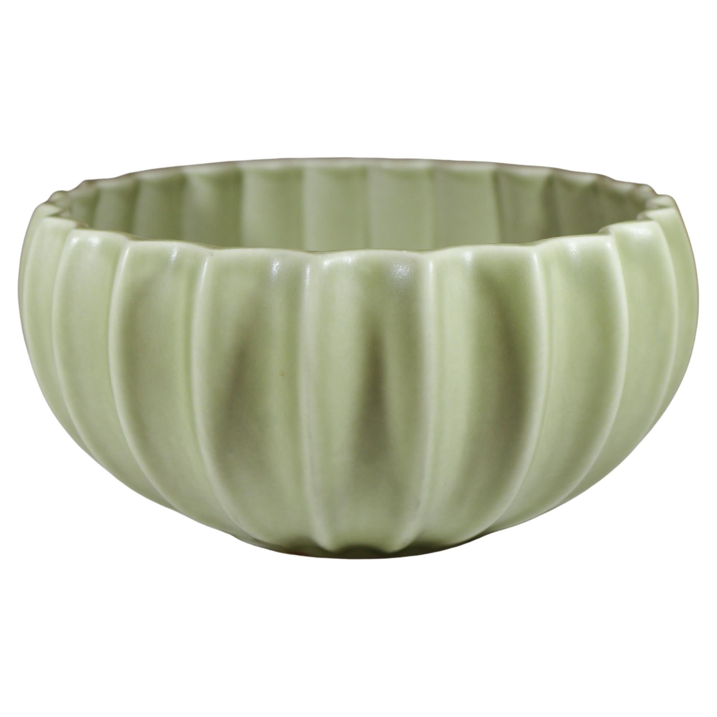 Olive-Green/Gray Ceramic Bowl, Pia Rönndahl Rörstrand, Scandinavian Modern For Sale