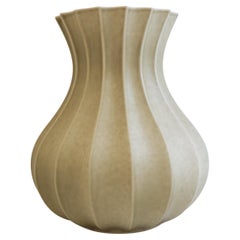 Olive Green / Grey Ceramic Vase, Pia Rönndahl Rörstrand, Scandinavian Modern