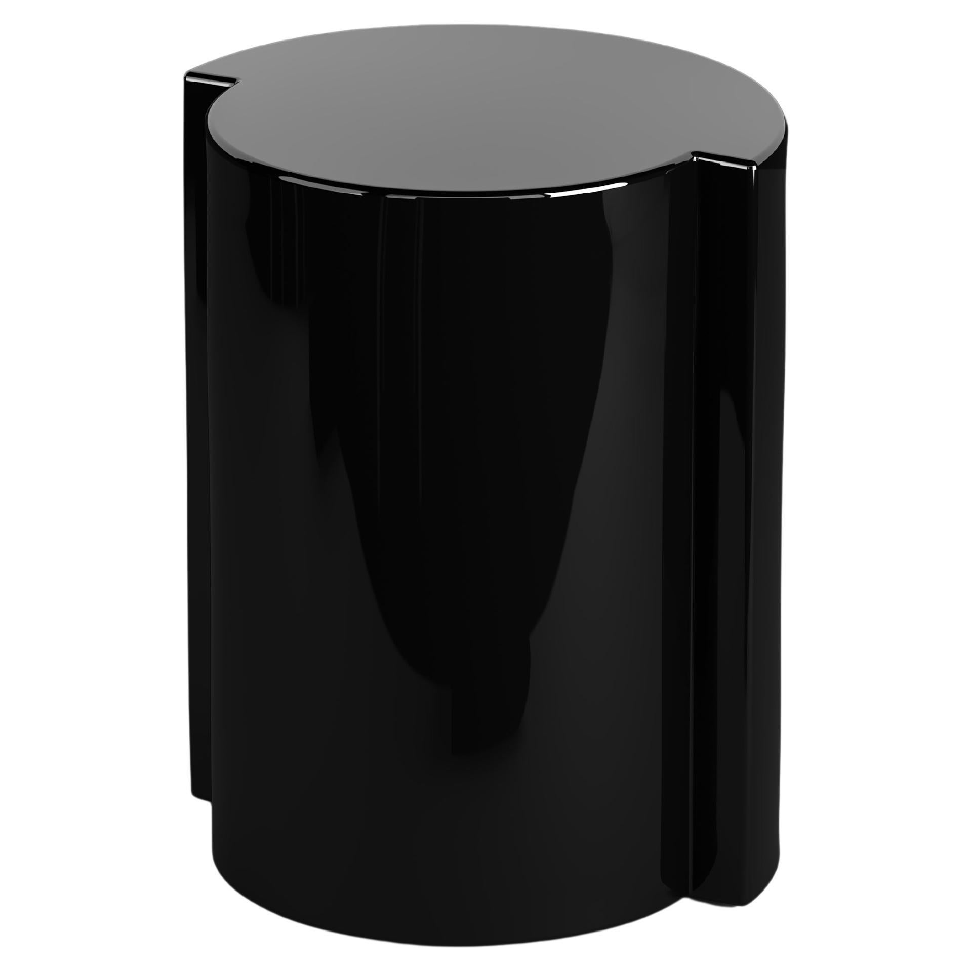 Table d'appoint et tabouret italien vert olive Design Modern laqué