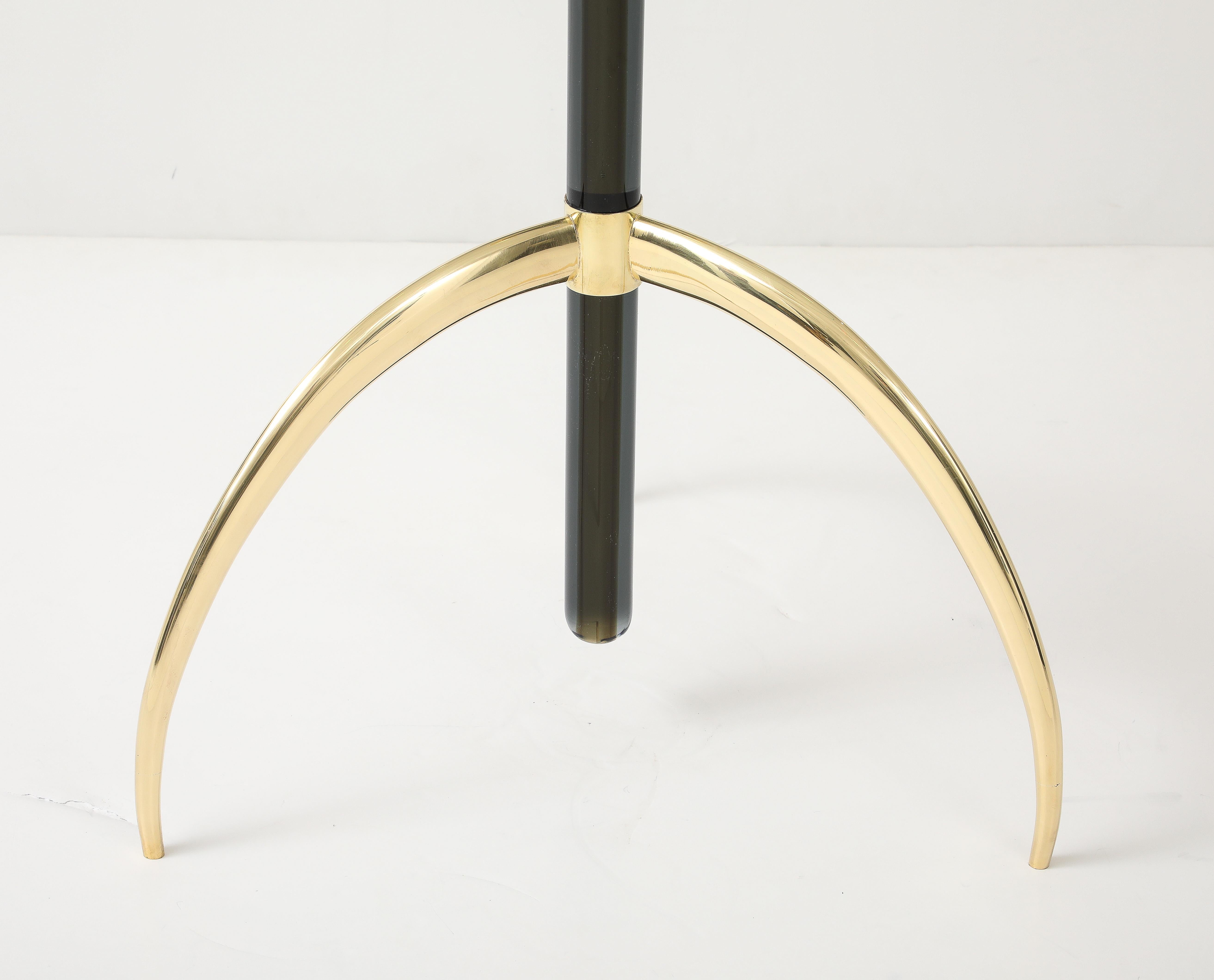 Olive Green Murano Glass Glass Stem Side Table im Angebot 3