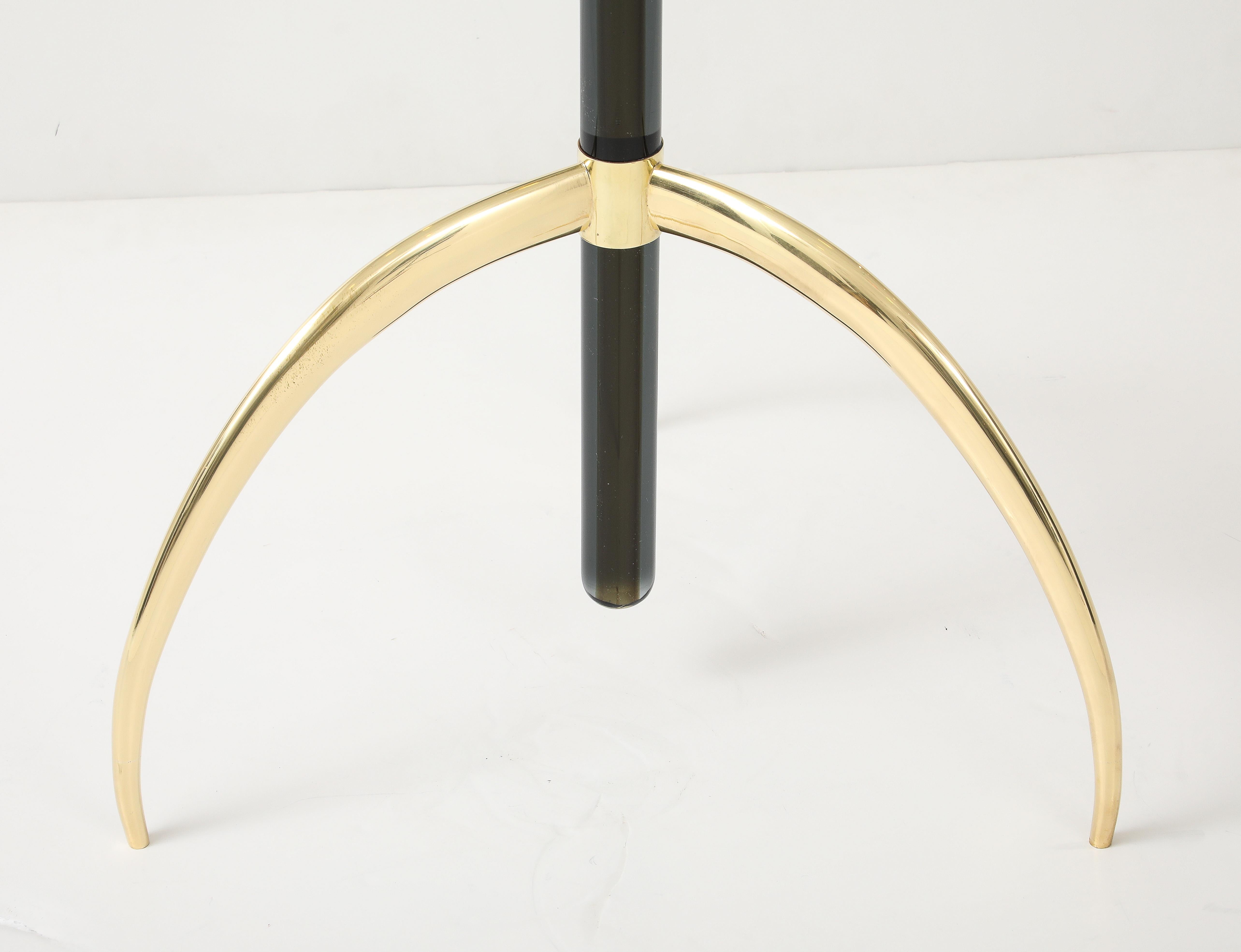 Olive Green Murano Glass Glass Stem Side Table im Angebot 4