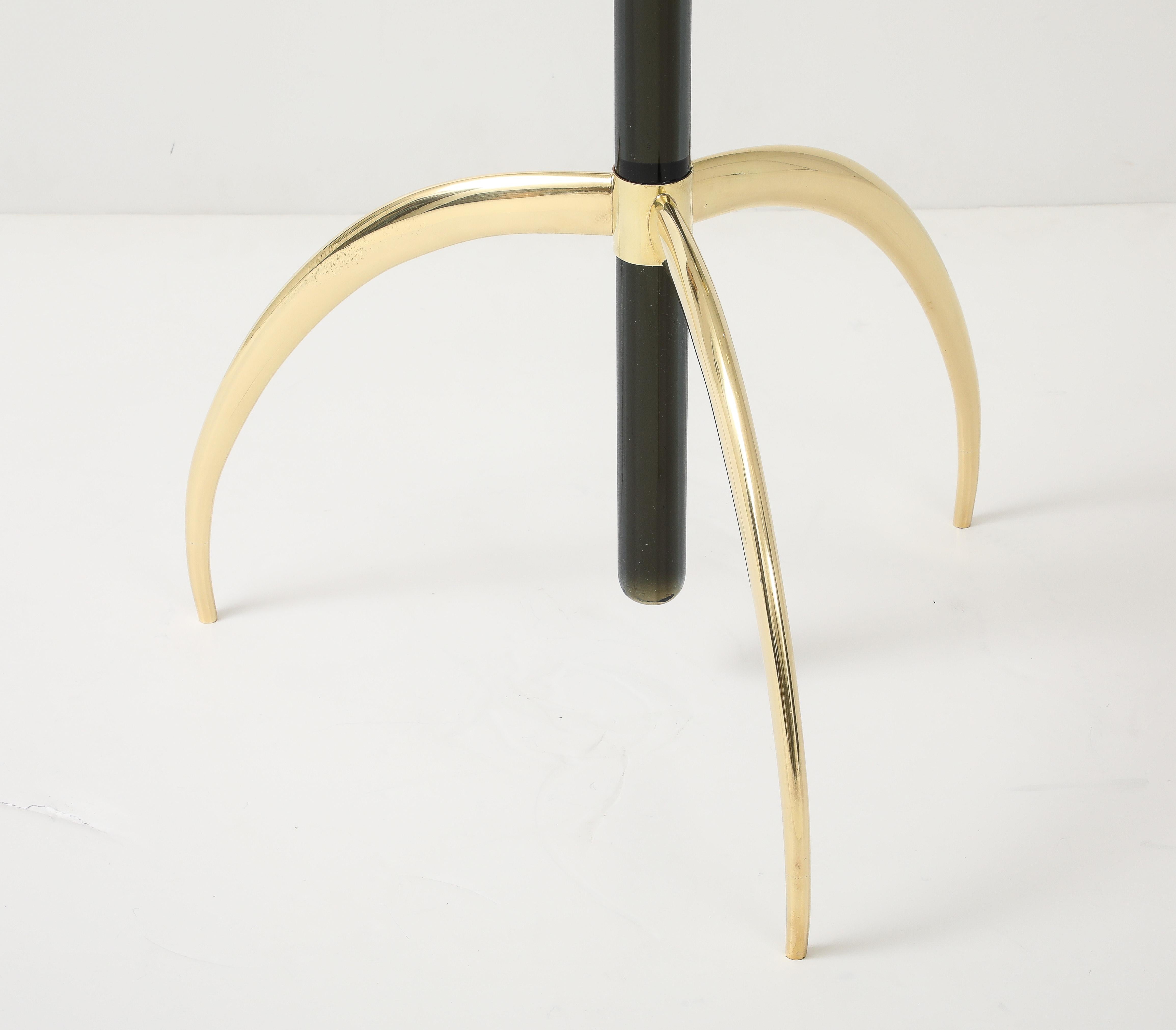 Olive Green Murano Glass Glass Stem Side Table im Angebot 5