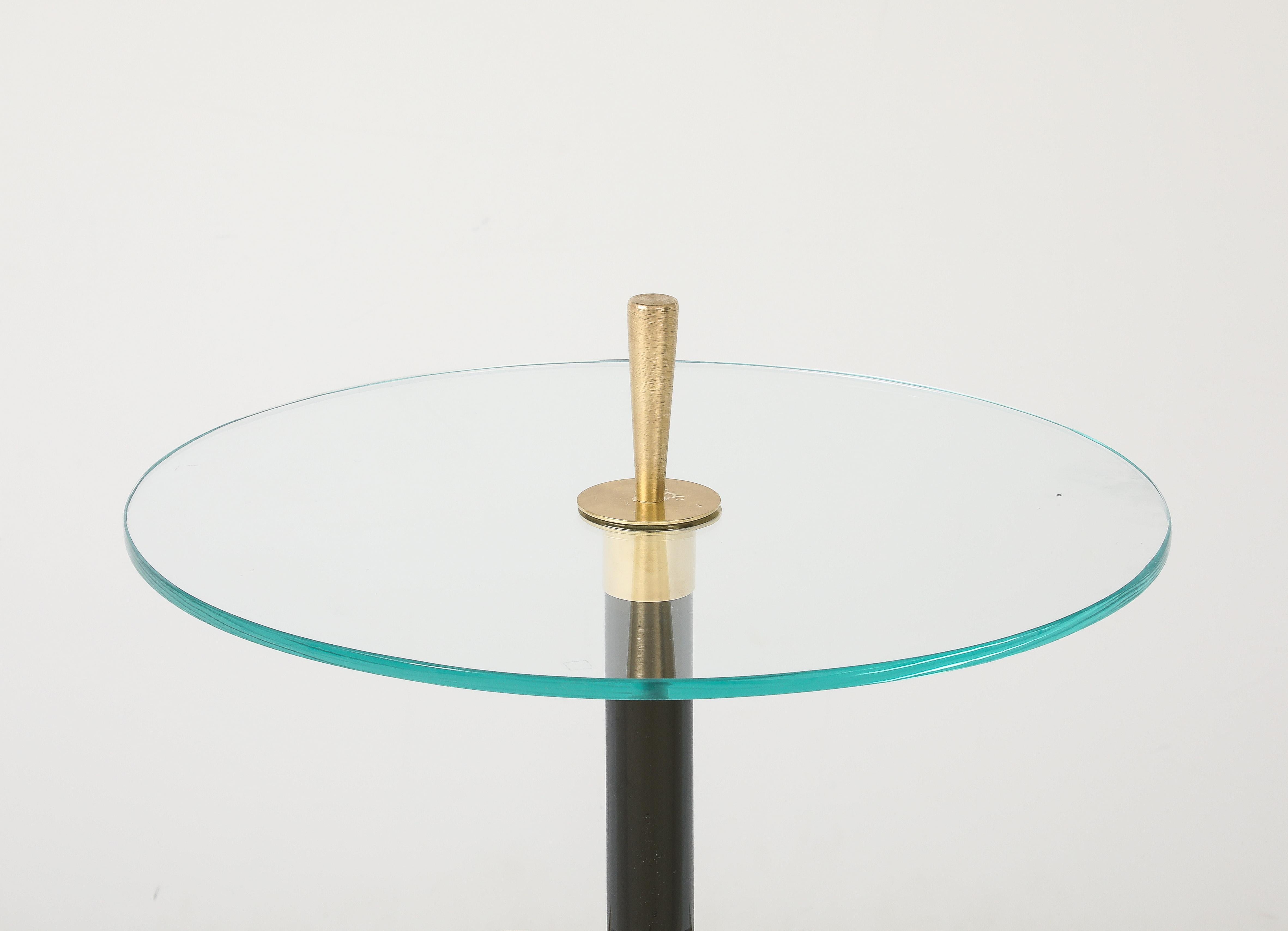 Olive Green Murano Glass Glass Stem Side Table im Angebot 6