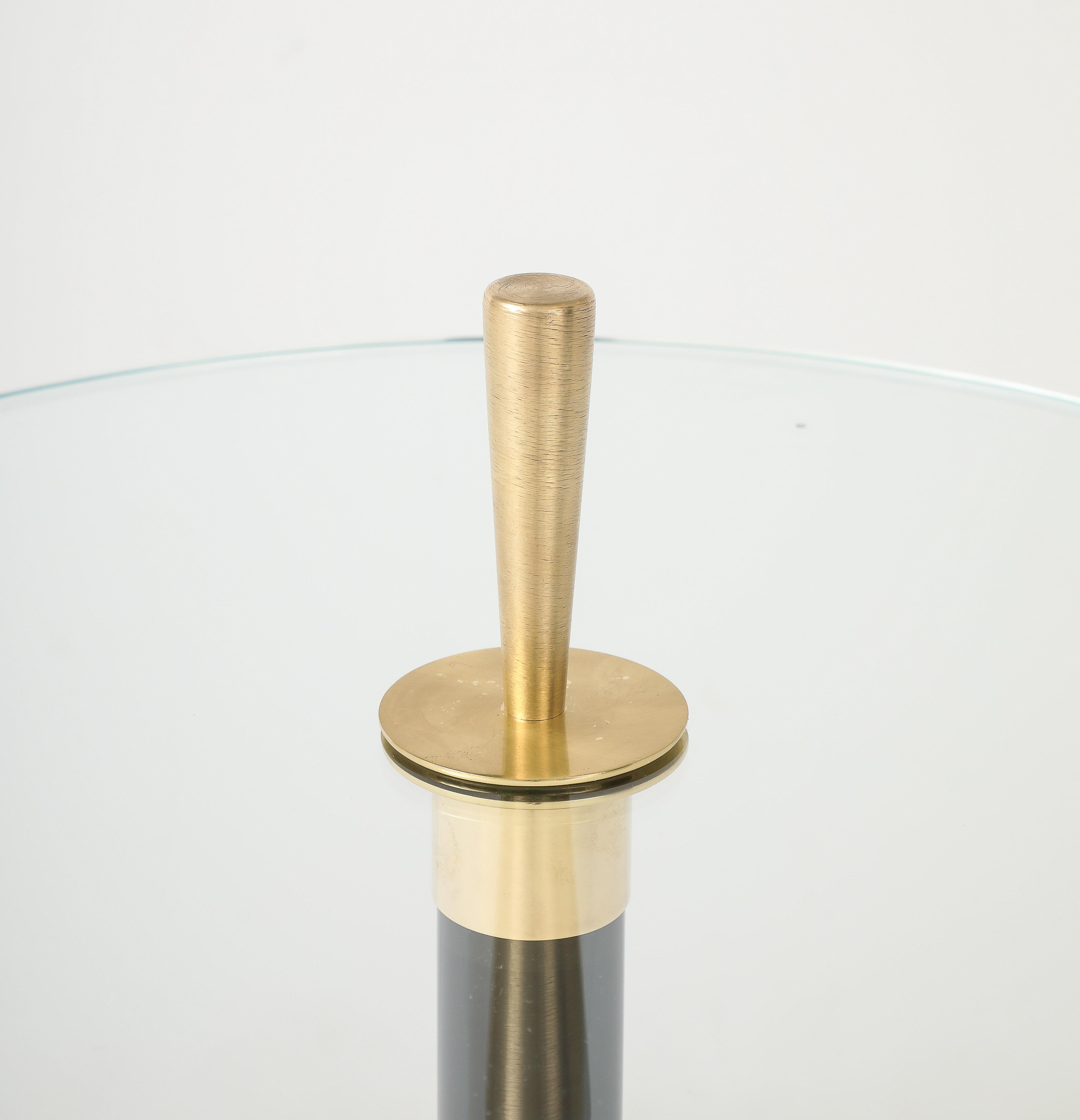 Olive Green Murano Glass Glass Stem Side Table im Angebot 8