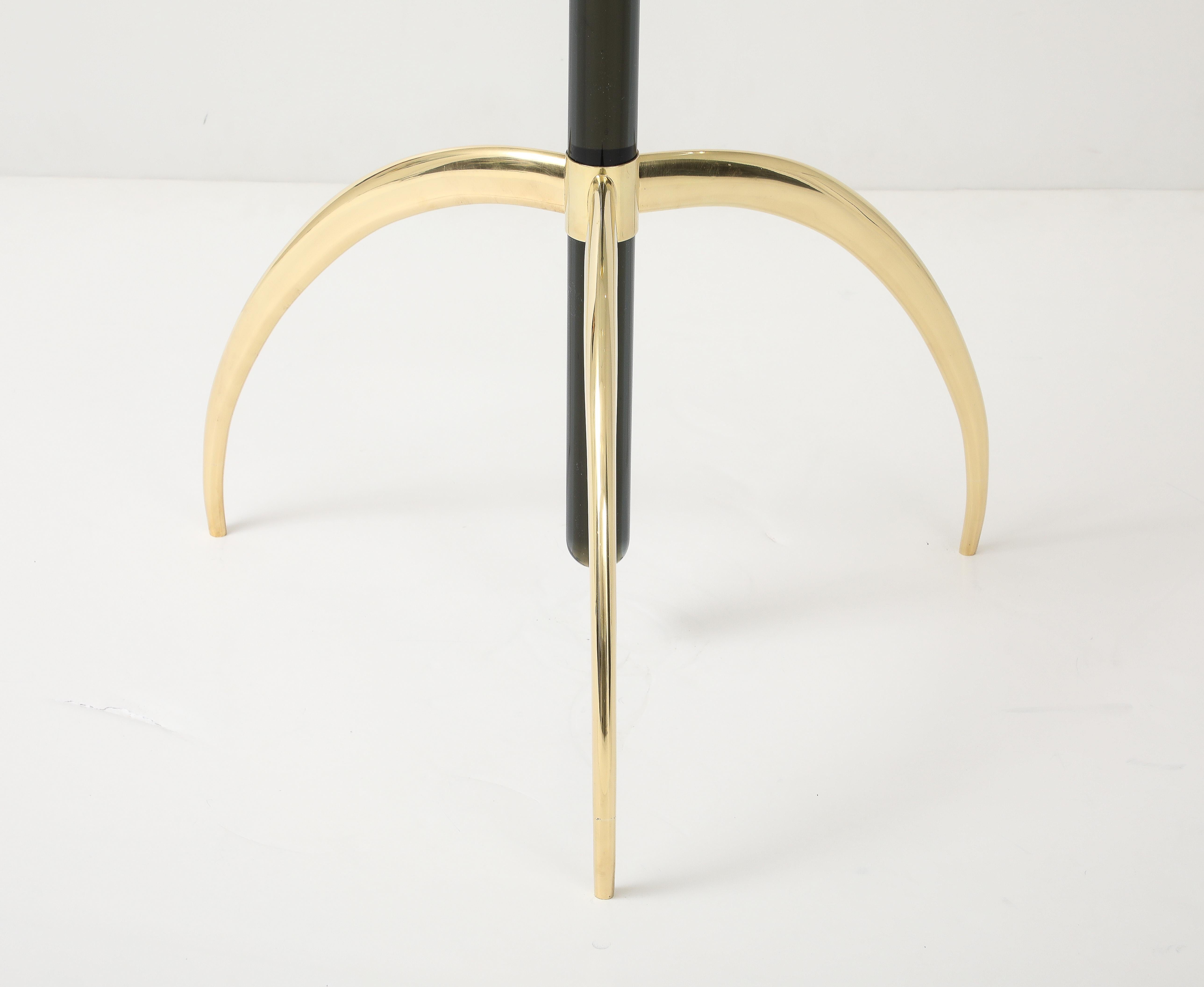 Olive Green Murano Glass Glass Stem Side Table im Angebot 2